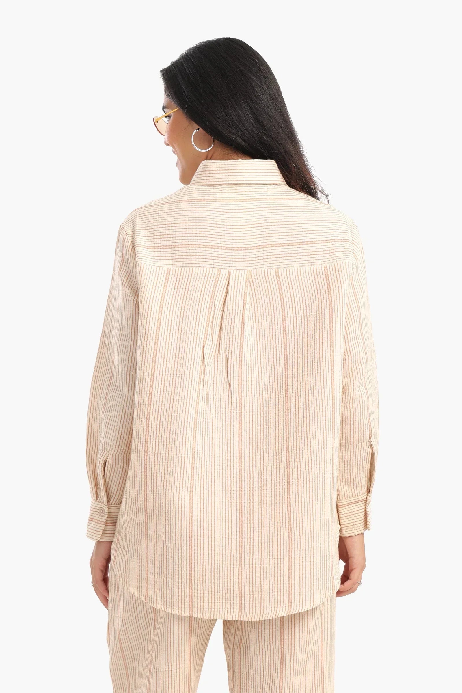 Clue - Classic Striped Cotton Blend Shirt 3