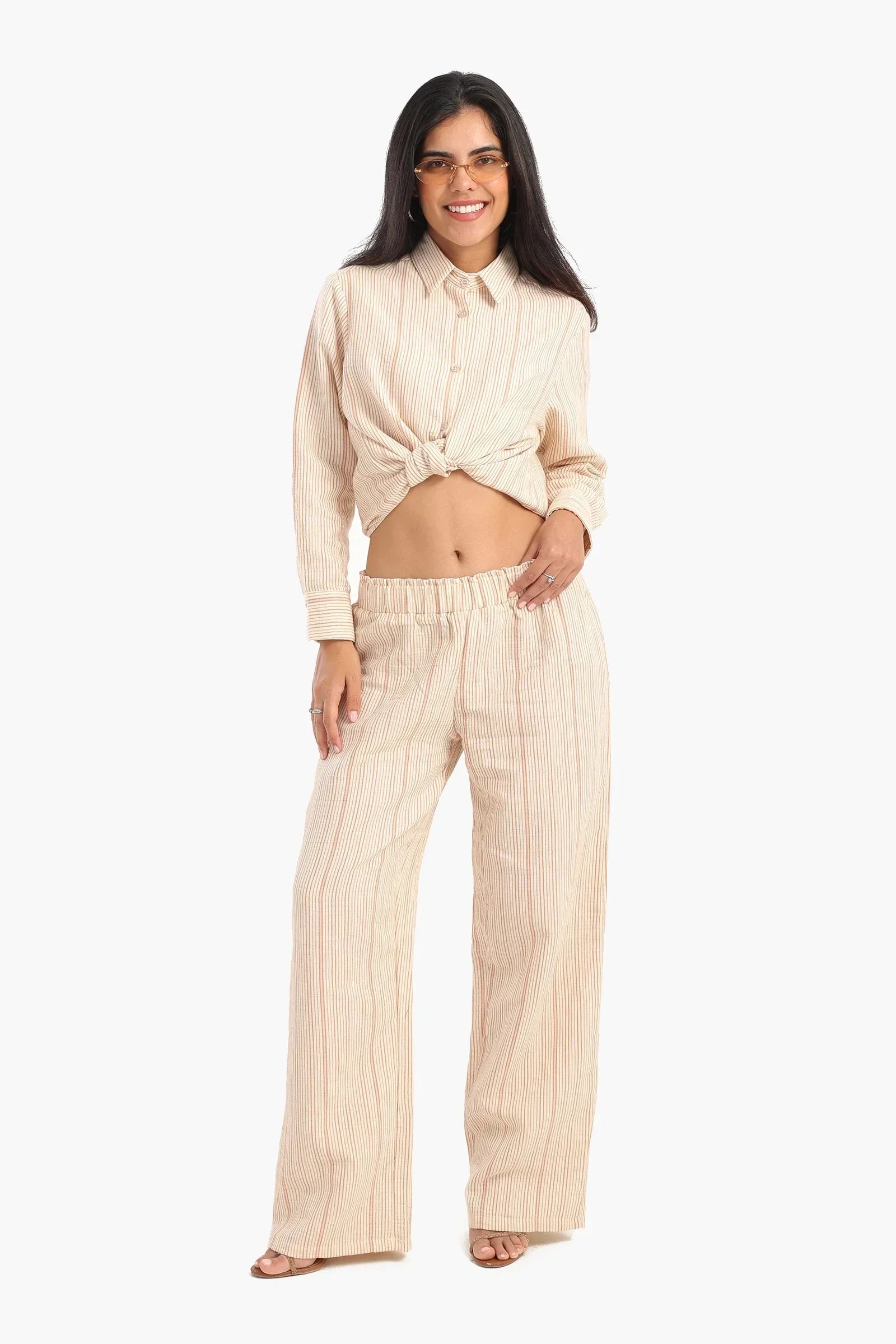 Clue - Striped Wide Leg Pants 5