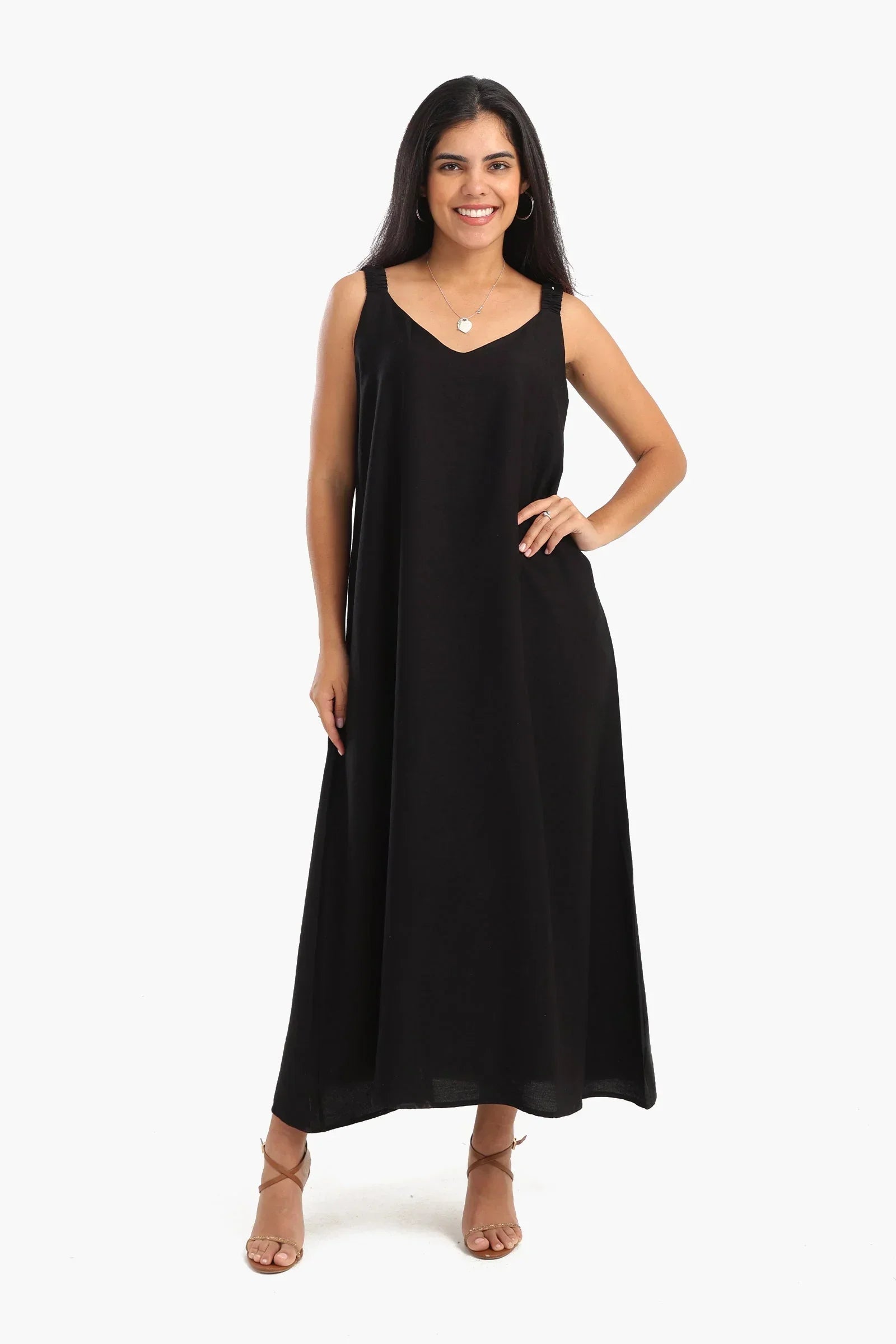 Clue - Chic V-Neck Midi Dress 6