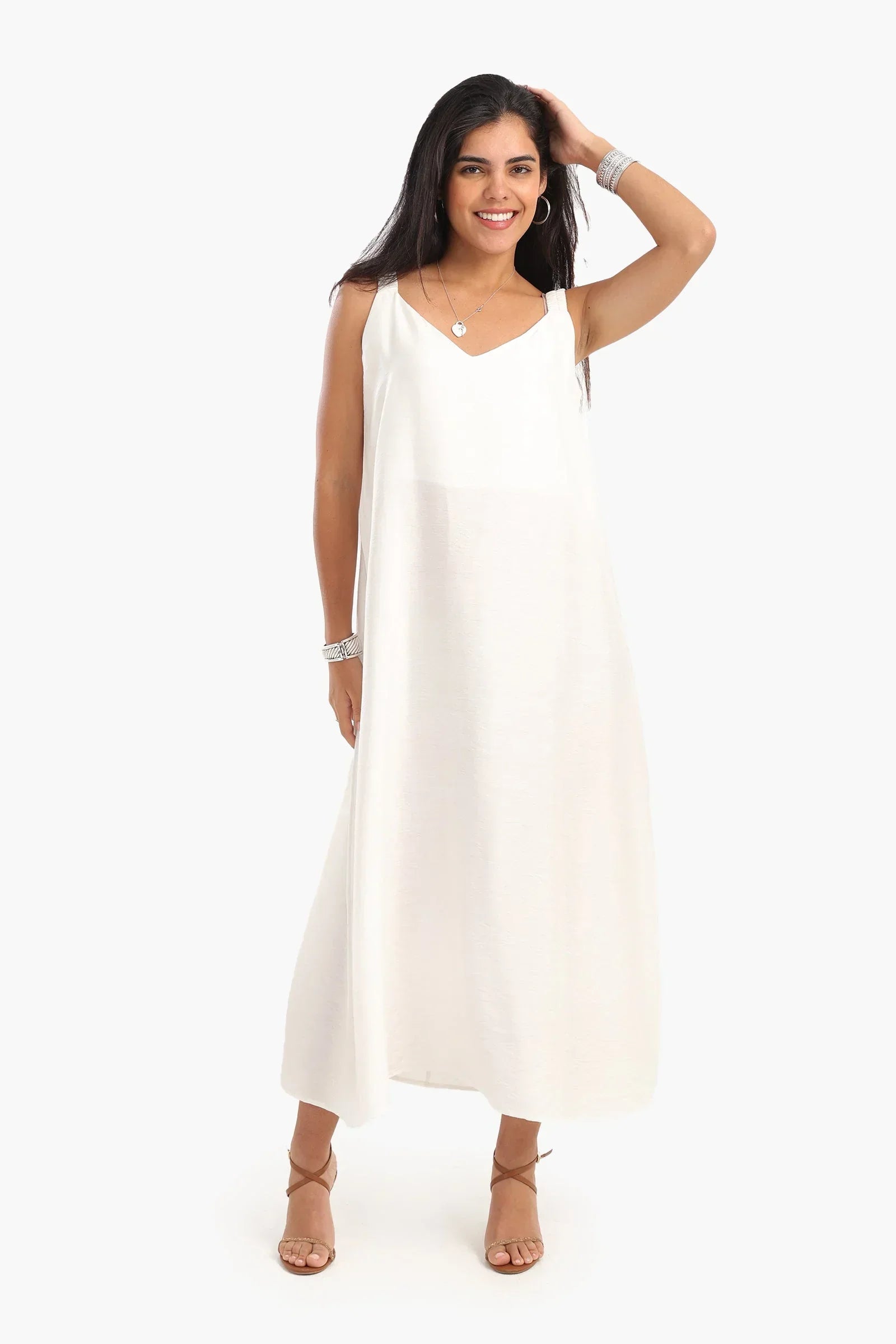 Clue - Chic V-Neck Midi Dress 2