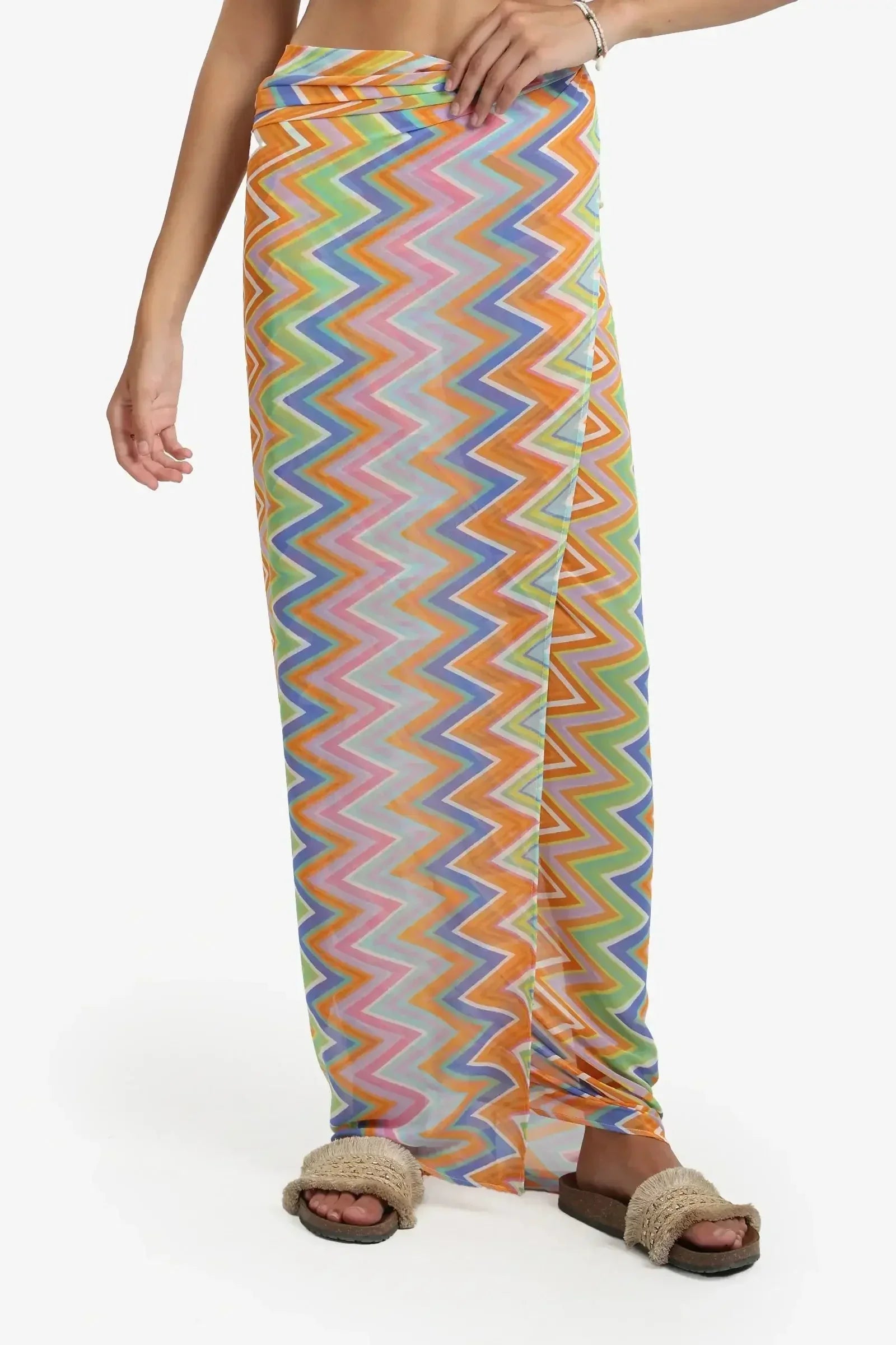 Carina - Zigzag Beach Sarong Wrap 1
