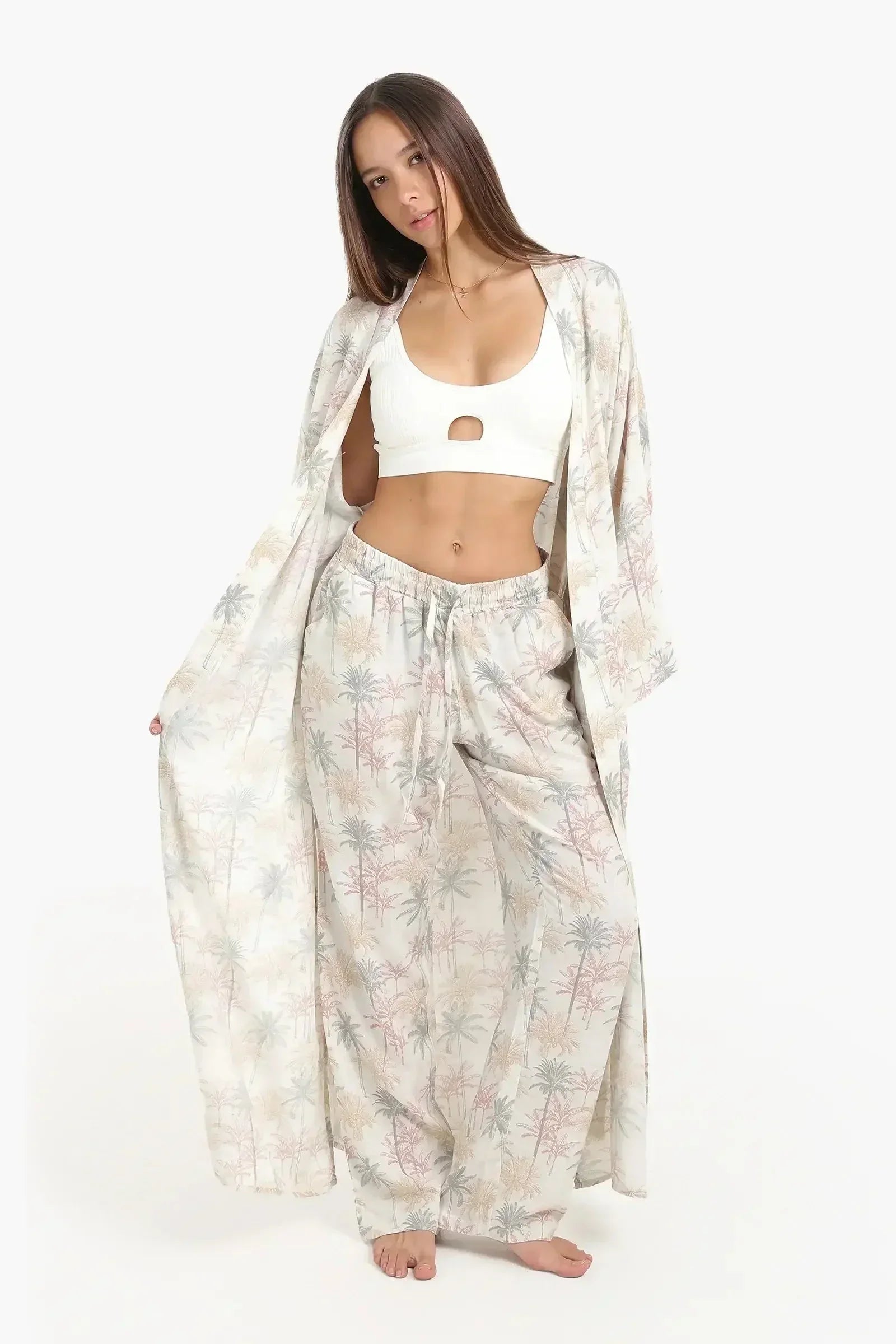 Carina - Palm Printed Pyjama Pants 3