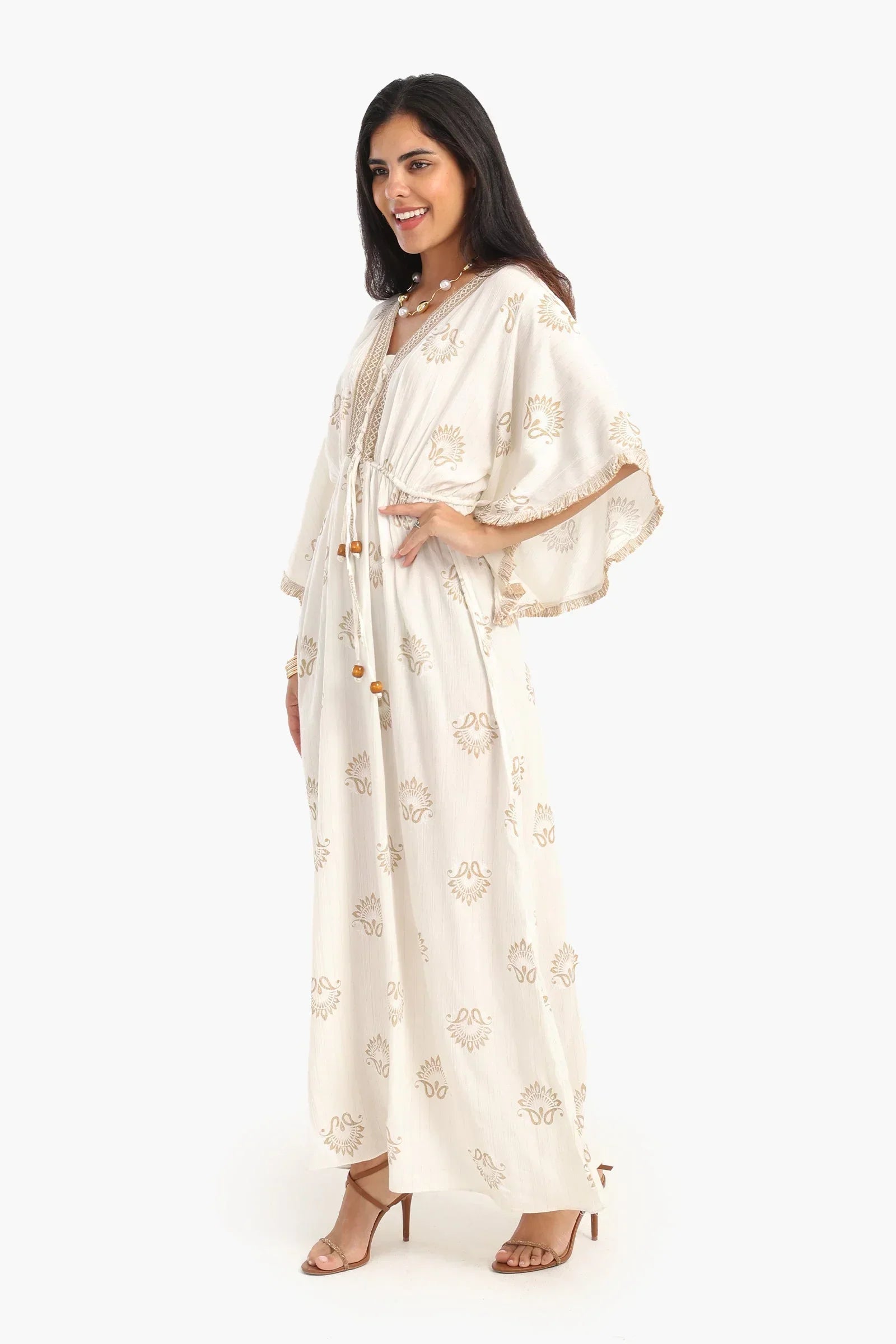 Clue - Chic Printed V-Neck Dress 3