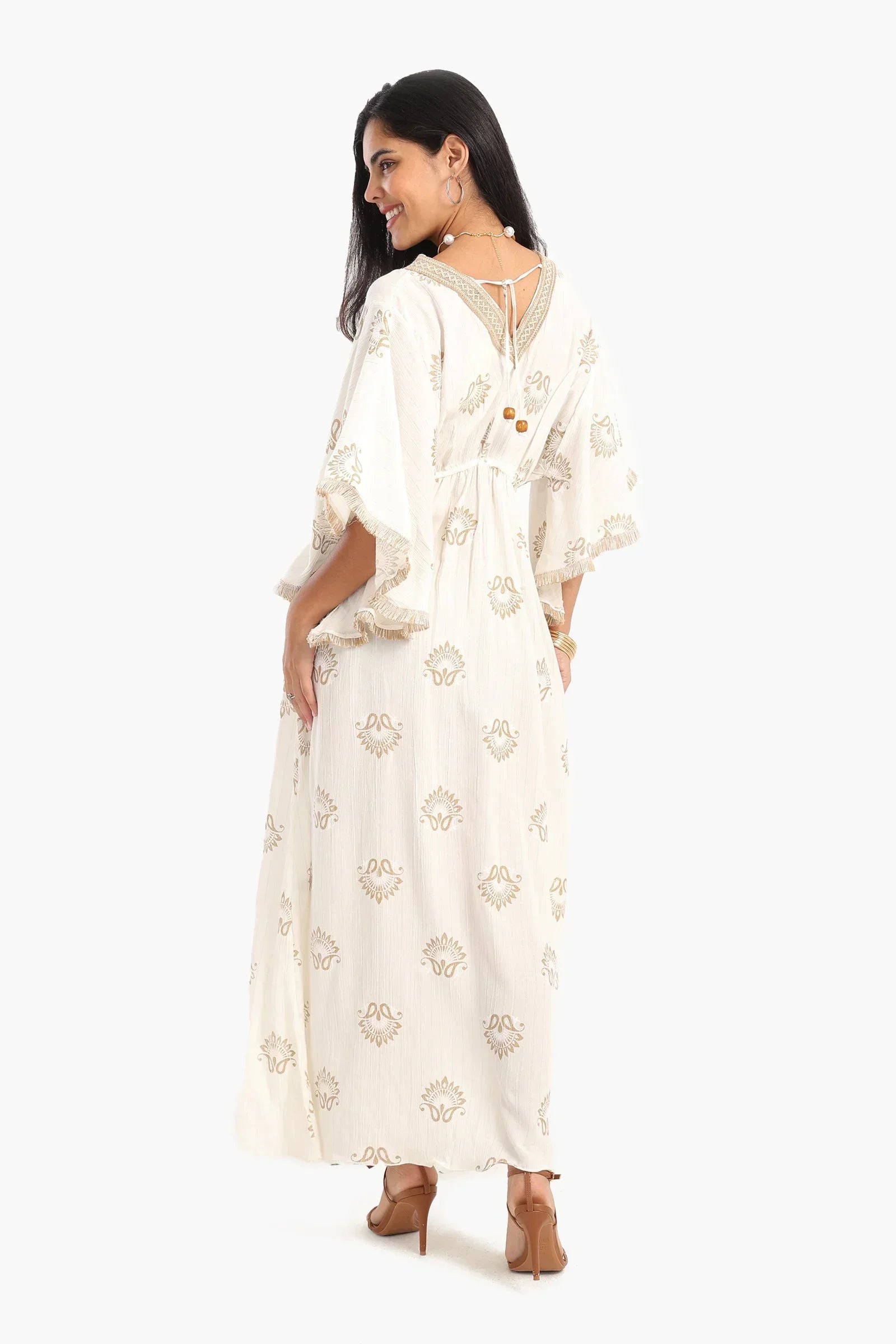 Clue - Chic Printed V-Neck Dress 2