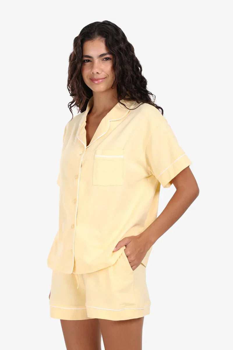 Carina - Light Yellow Cotton Pyjama Set 2