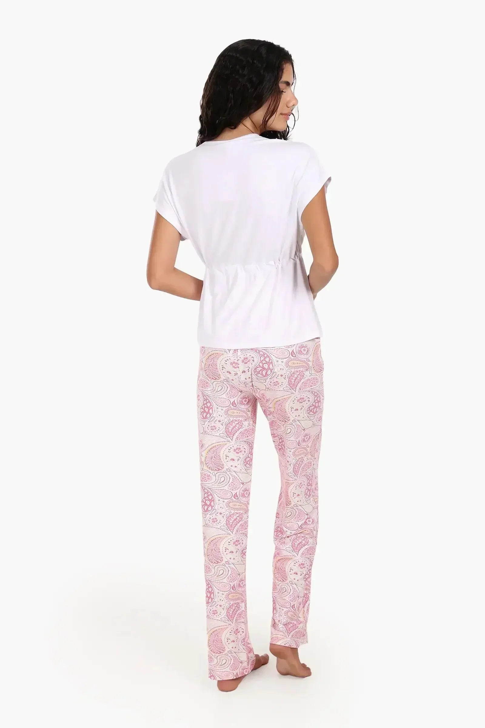 Carina - Cotton Pyjama Set with V-Neck 2