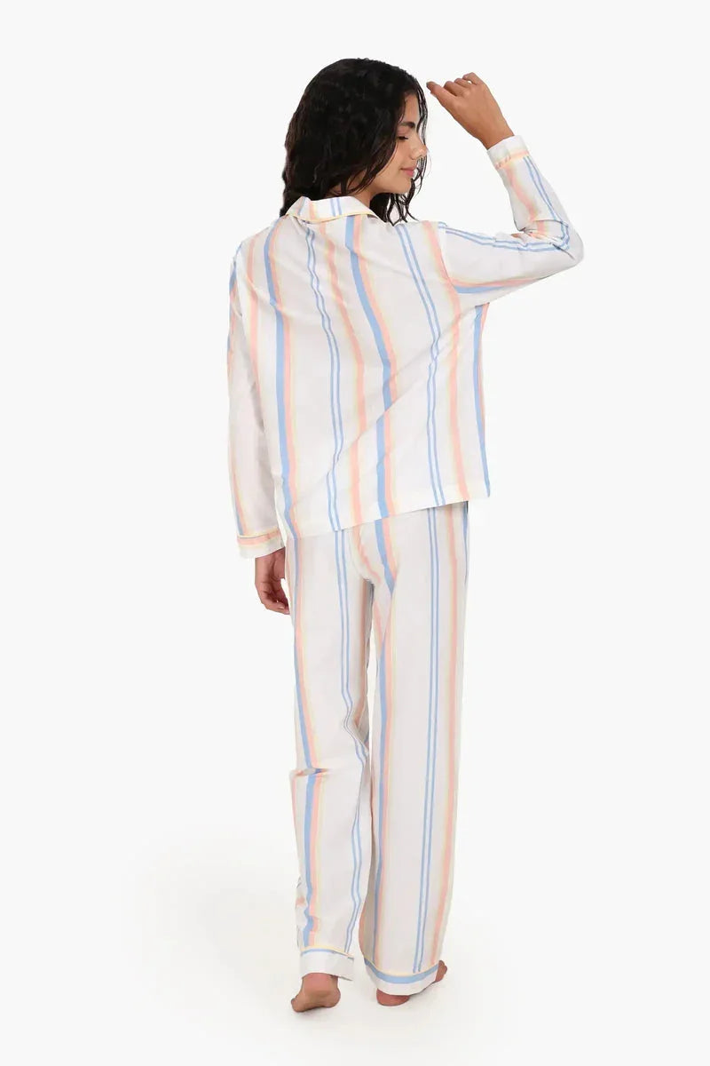 Carina - Striped Long Sleeves Pyjama Set 3