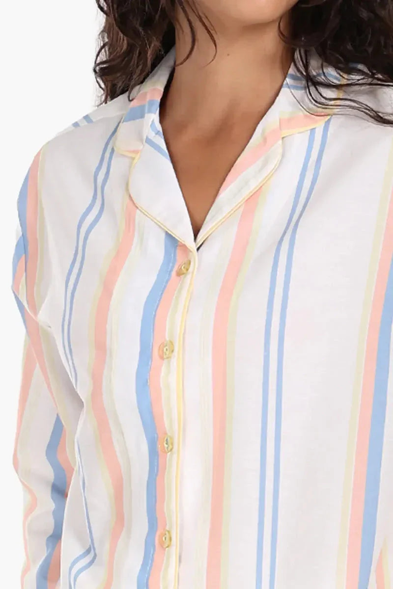 Carina - Striped Long Sleeves Pyjama Set 4