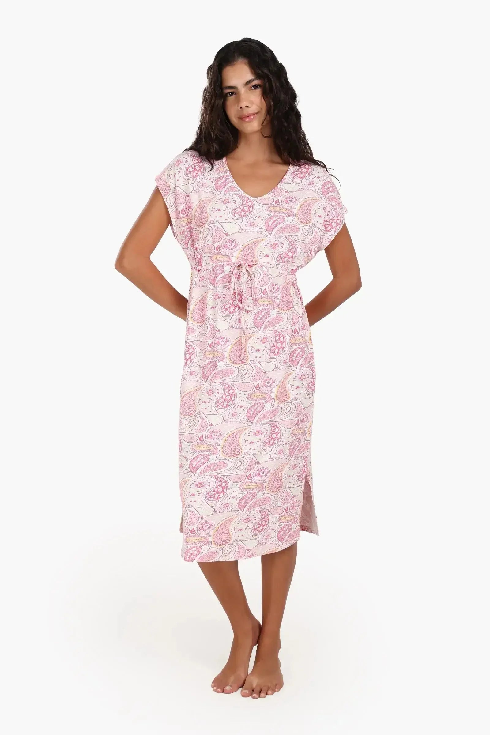 Carina - Printed Cotton Midi Nightgown 1