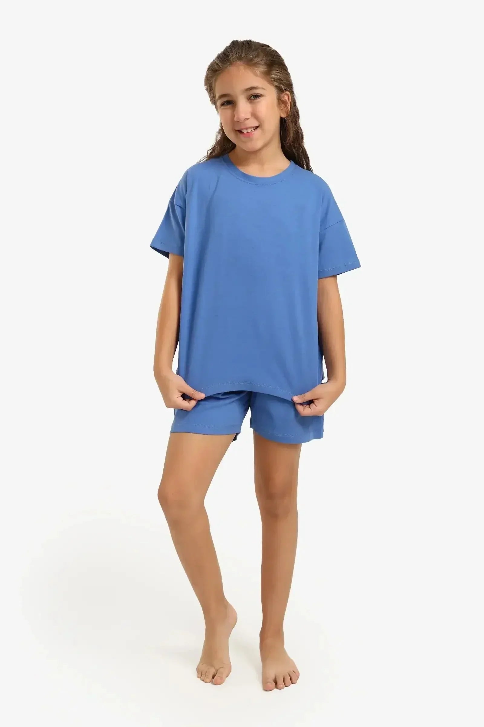 Carina - Light Indigo Girly Pyjama Set 1
