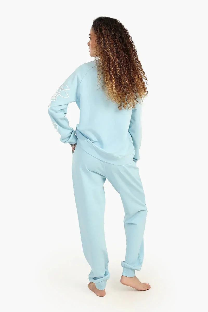 Carina - Blue French Terry Pyjama Top 5