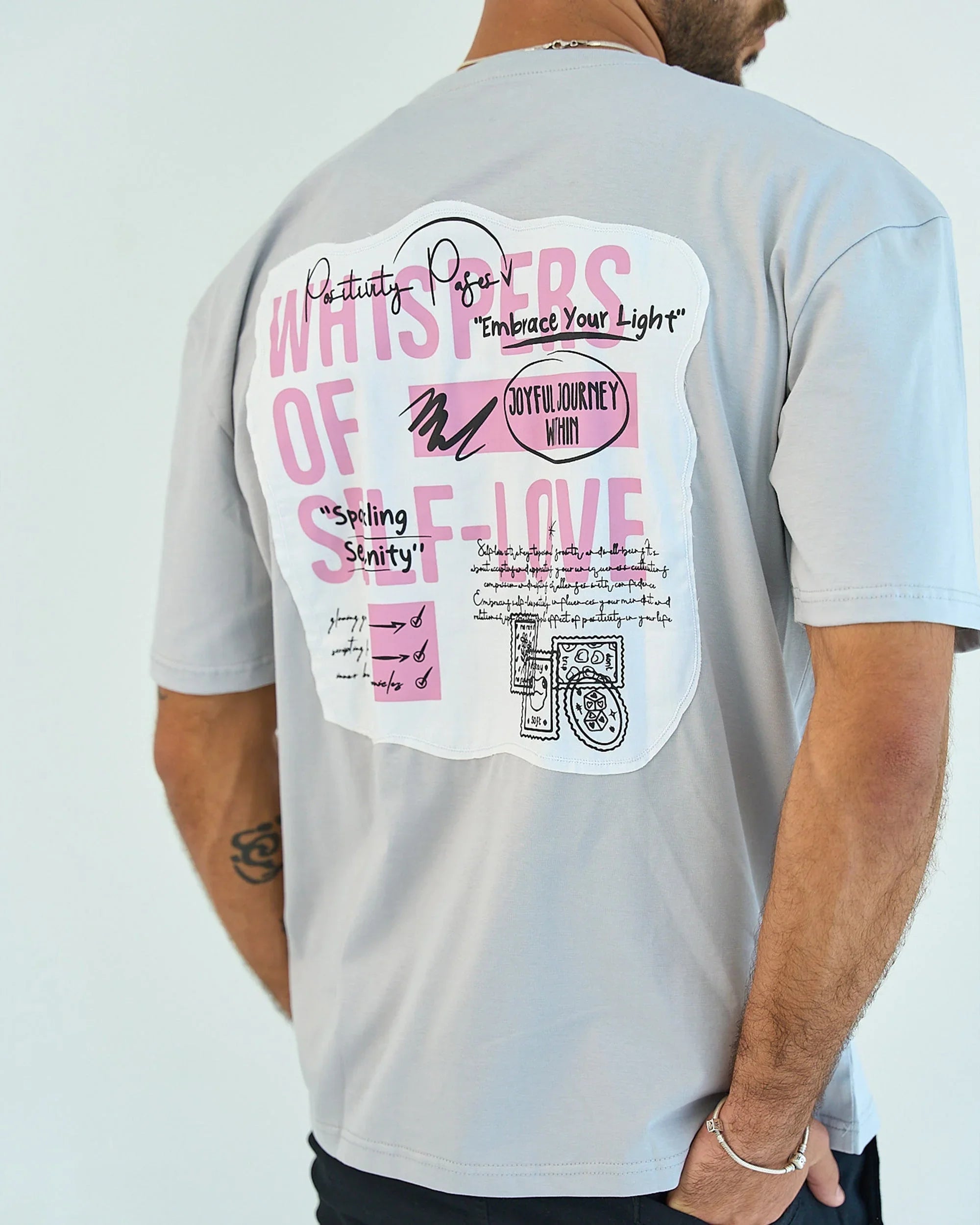 NAS Trends - Whispers Unisex Oversized SS T-Shirt - Grey 1