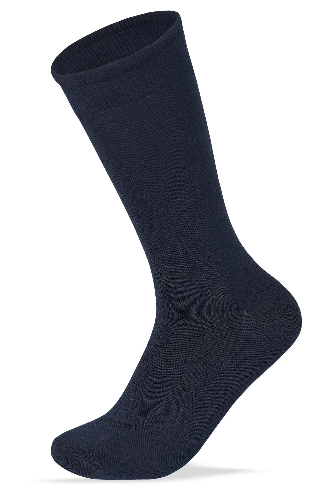 Sam Socks - Men Set Of 3 Classic Socks Plain Navy Blue 1