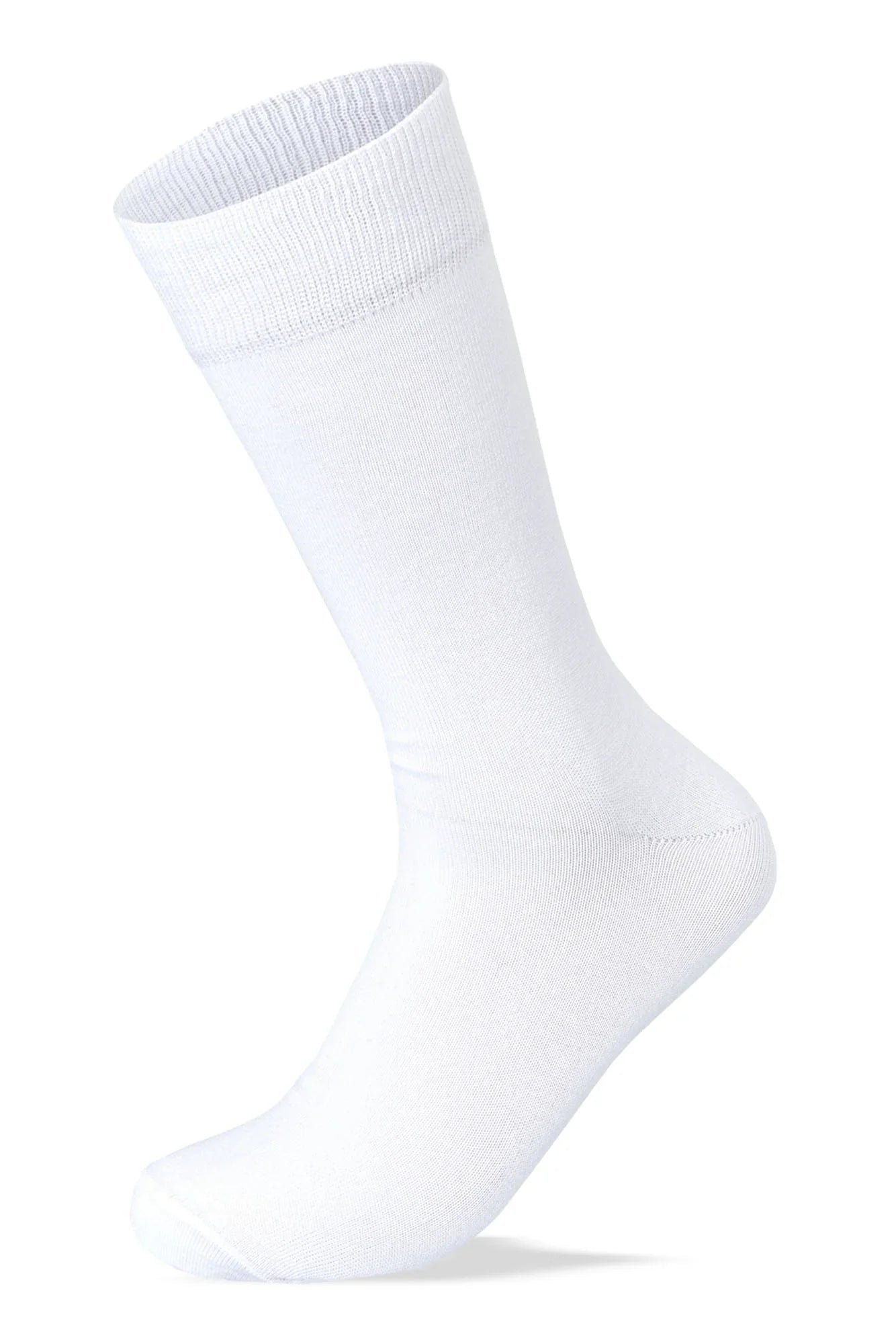 Sam Socks - Men Set Of 3 Classic Socks Plain White 2