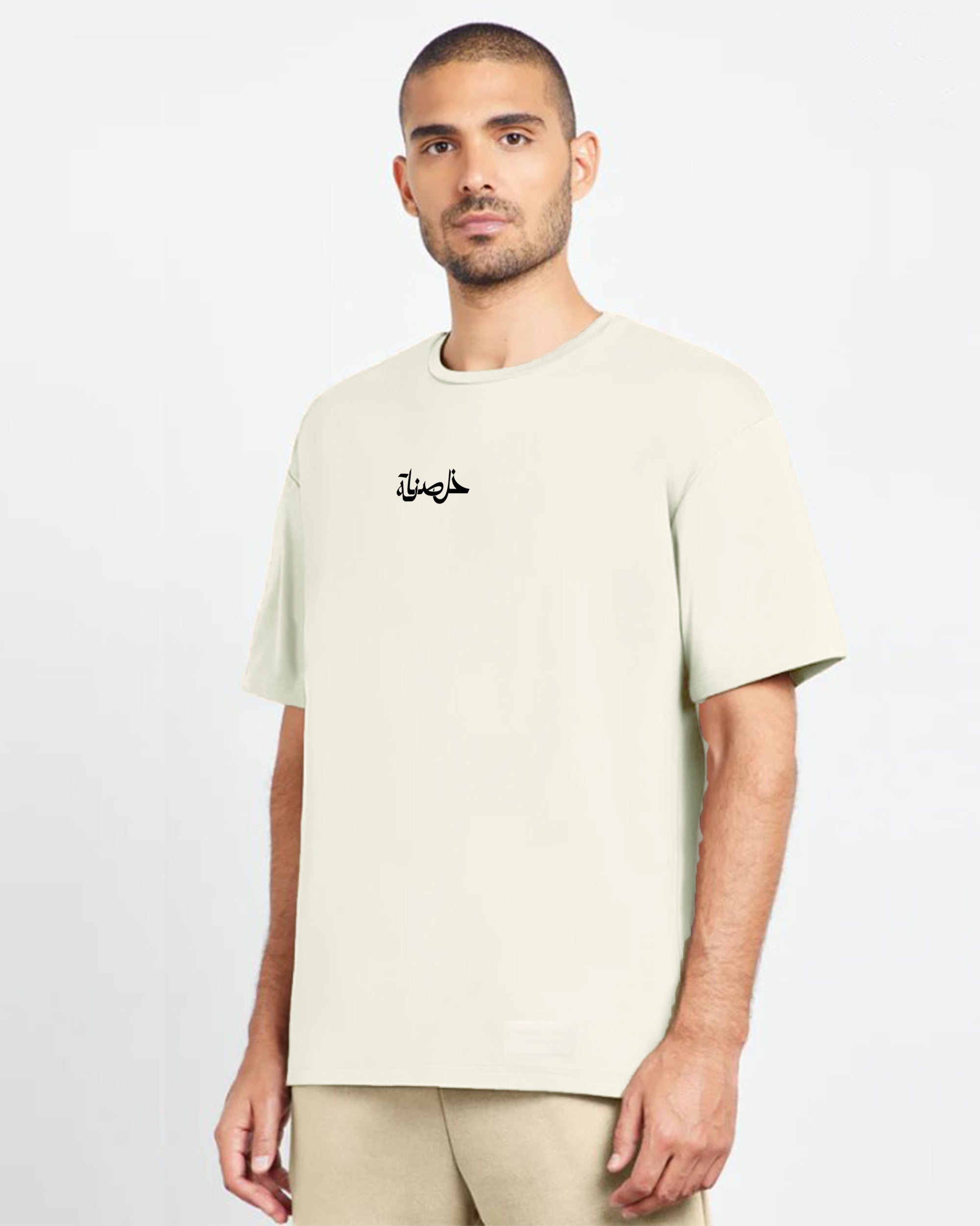Khalsana Men Oversized SS T-Shirt - Off White - NAS Trends