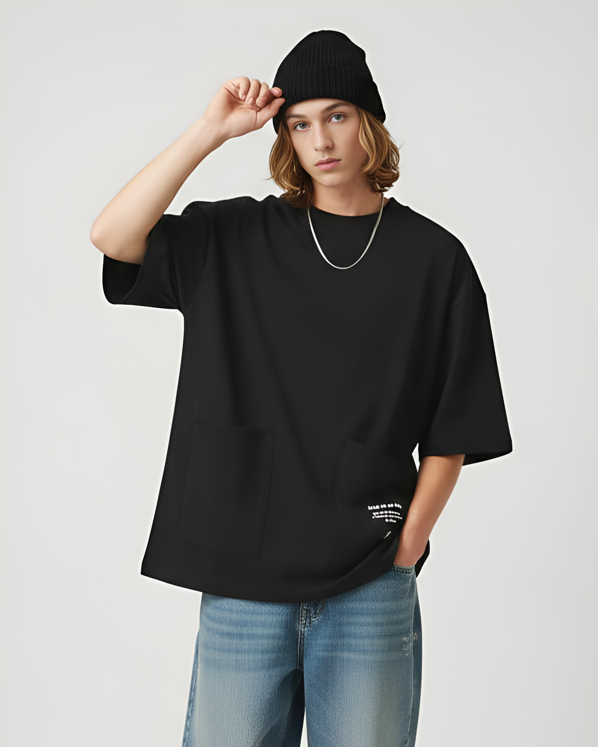 Dare Men Oversized SS T-Shirt - Black - NAS Trends