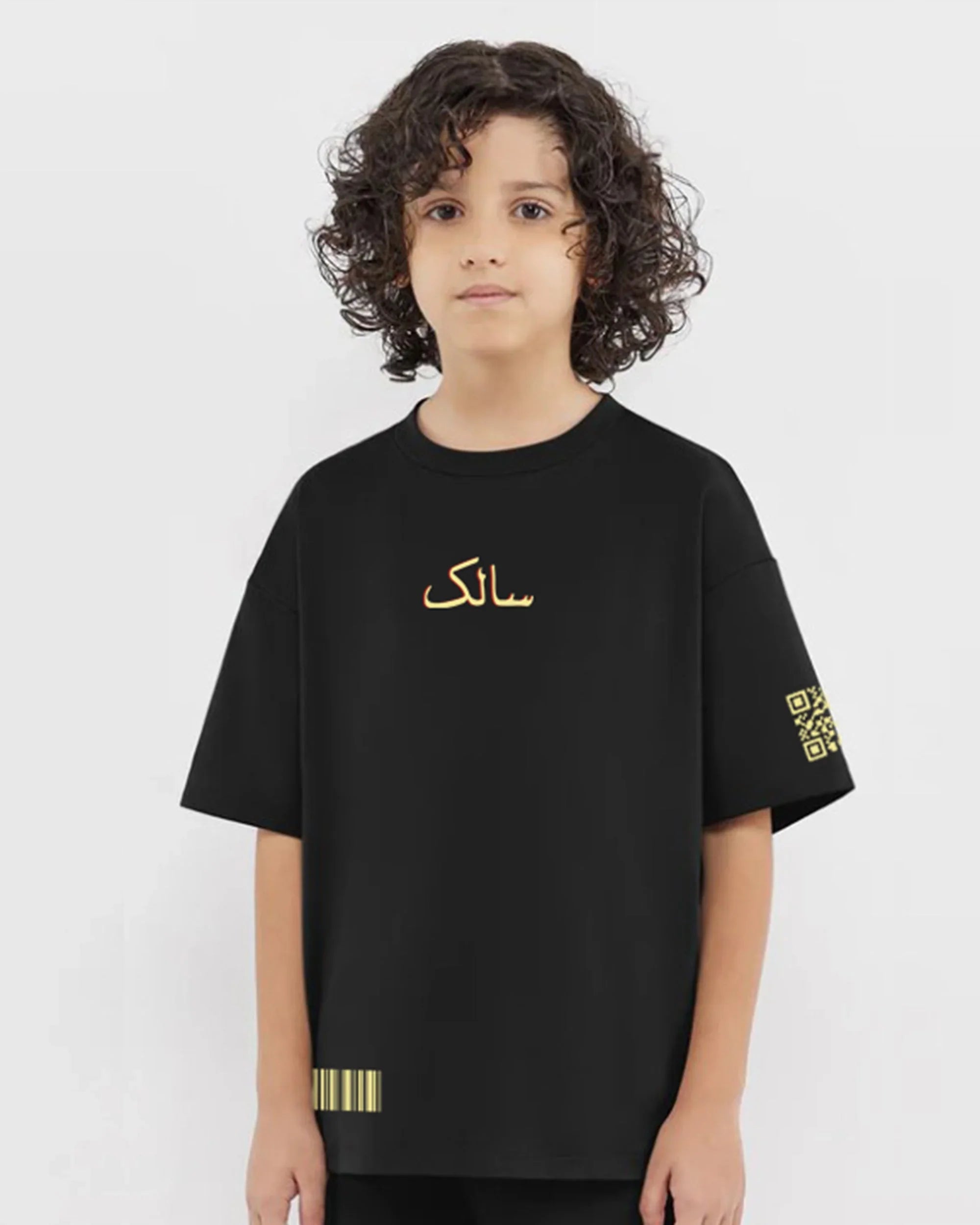 NAS Trends - Salek Boys Oversized SS T-Shirt - Black 1
