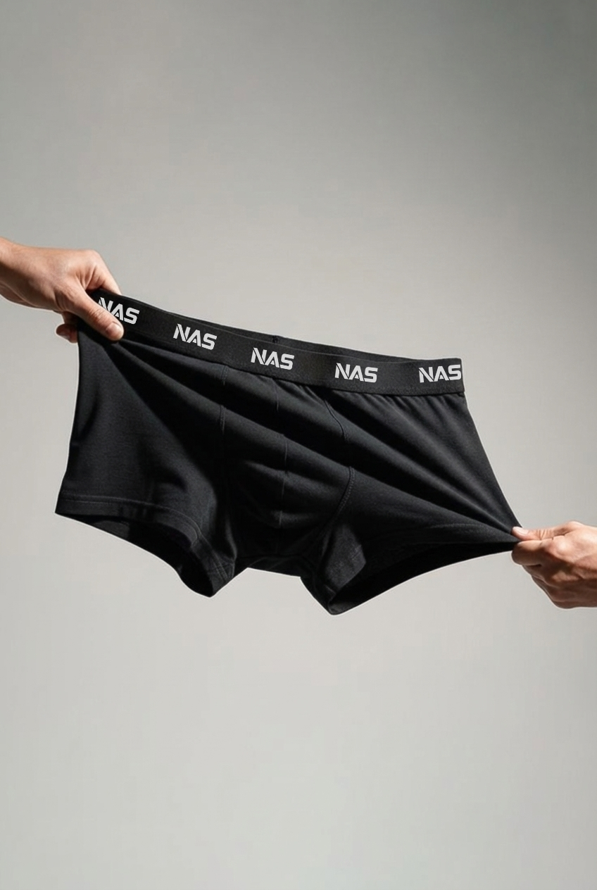 Basic Men Boxer - (Pack of 2) Black - NAS Trends