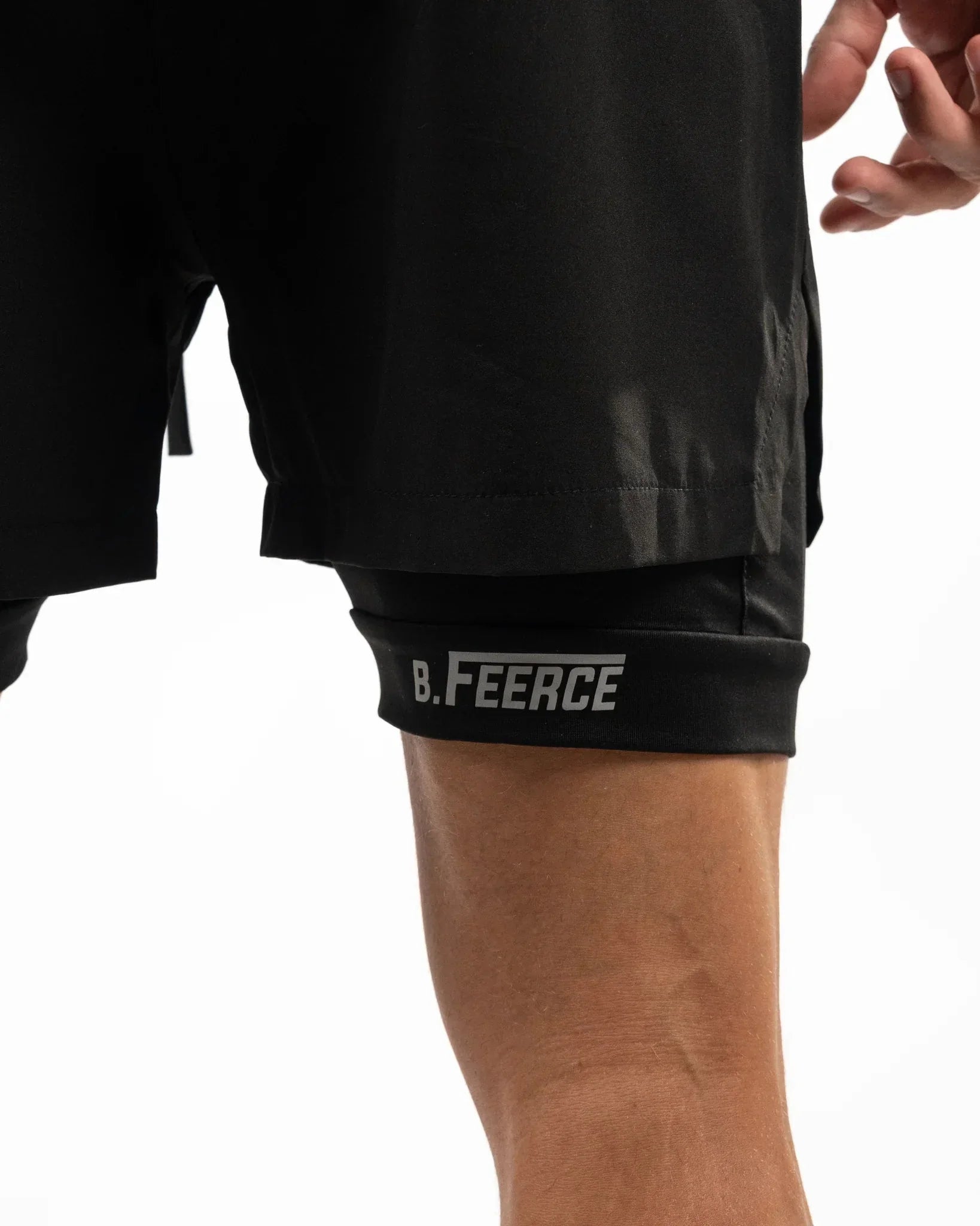 2 - in - 1 Performance Shorts - Black - Bfeerce - Babazzaro