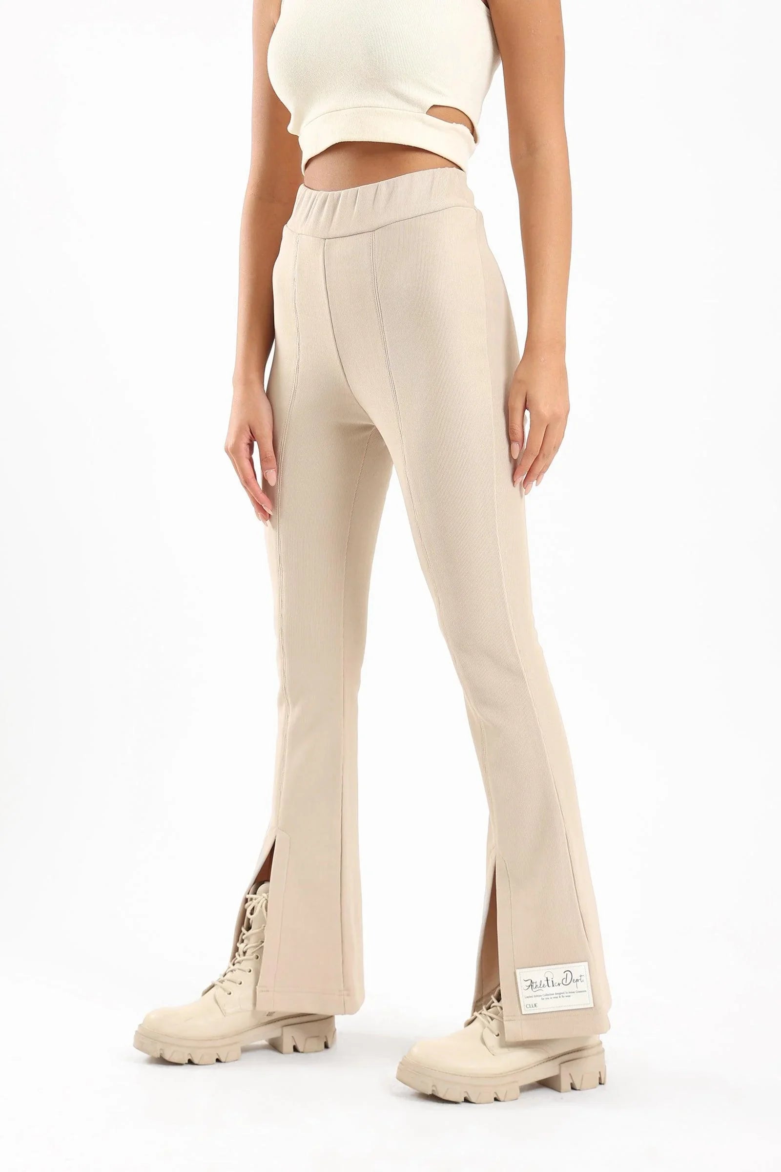 Clue - Flared Pants with Front Slit 1