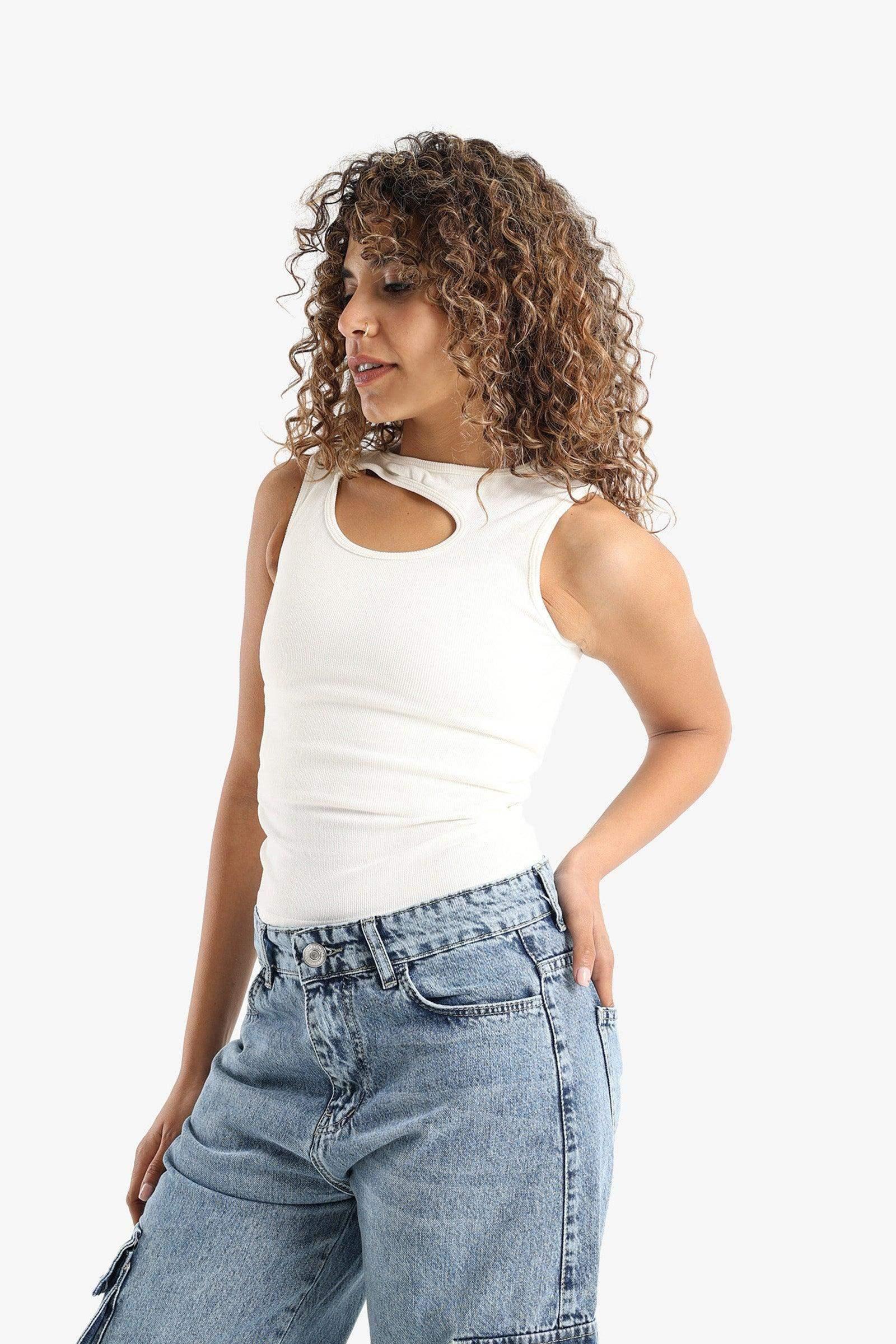 Carina - Ribbed Front Cut Out Top 5