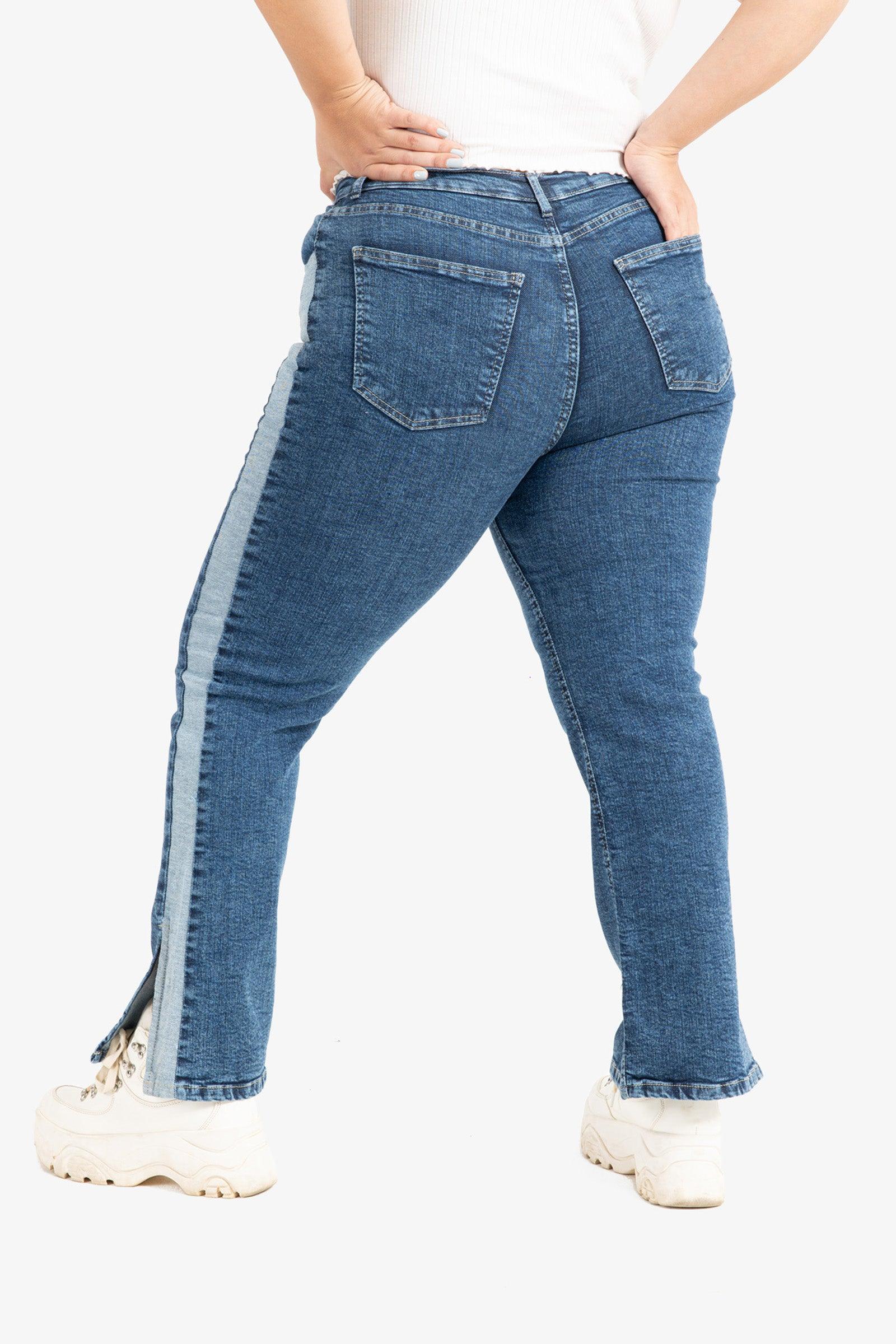 Clue - Color Block Flared Jeans 2