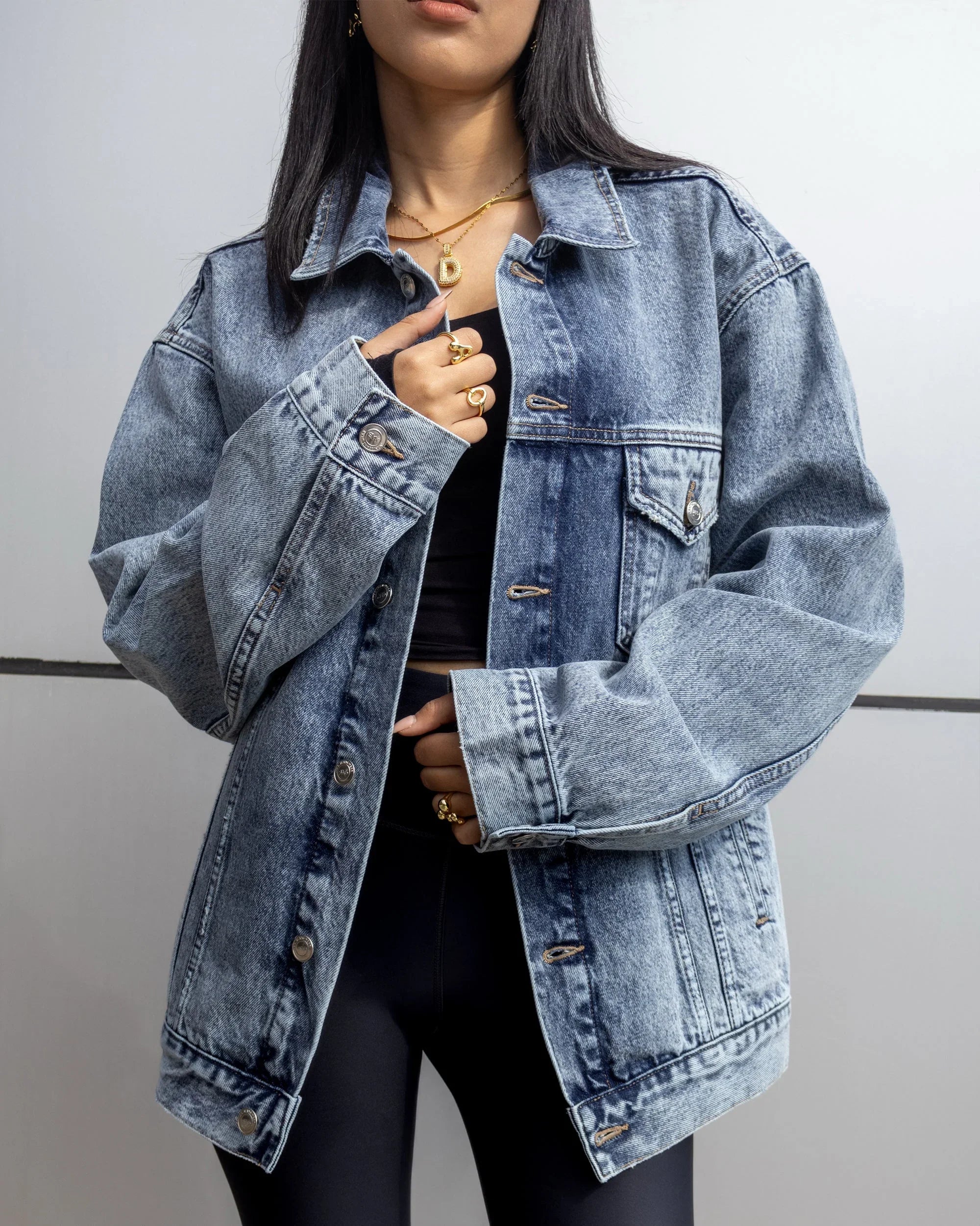 NAS Trends - Women Denim Jacket - Light Blue 3