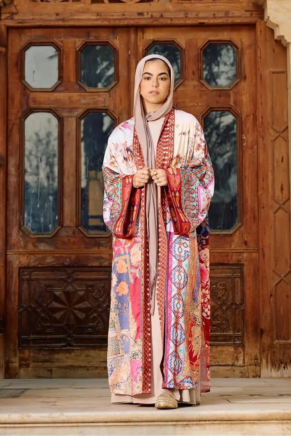 Patchwork Print Maxi Kimono - Carina 2
