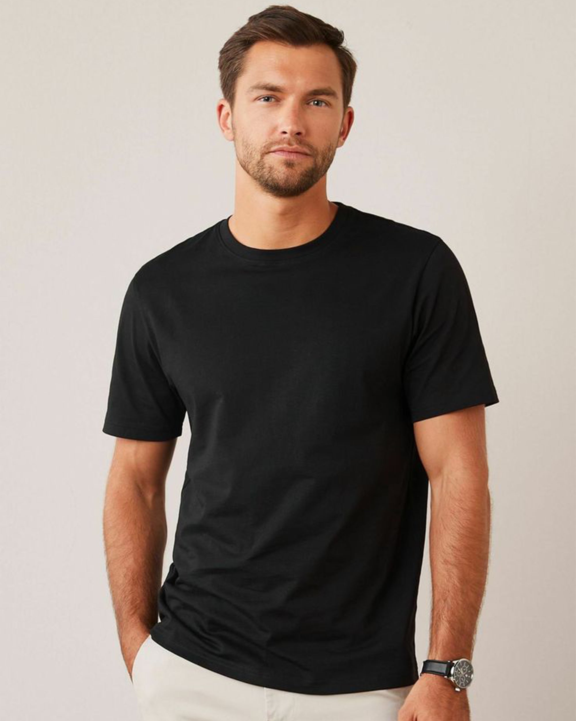 Basic Slitted Unisex T-Shirt - Black - NAS Trends 1