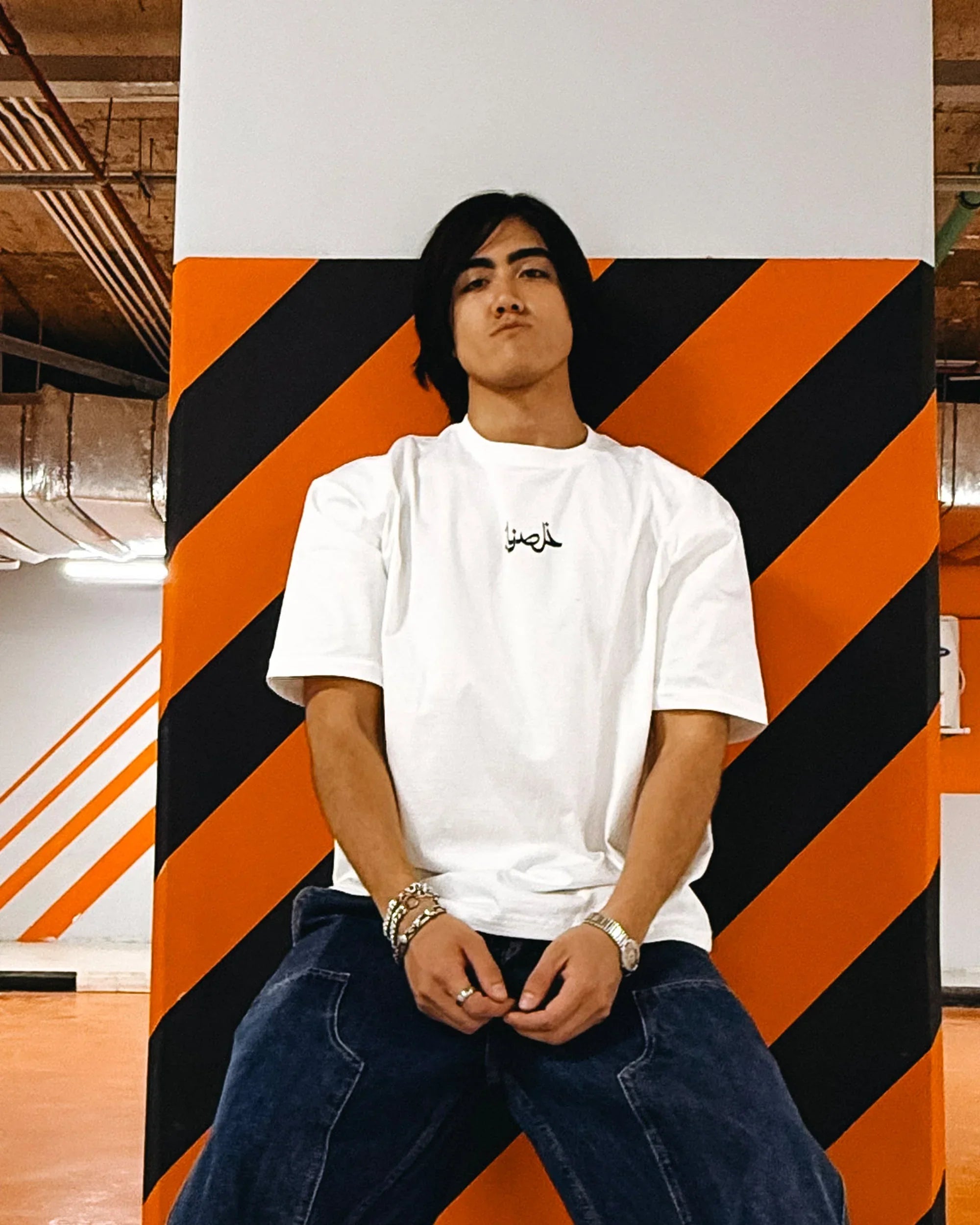 NAS Trends - Khalsana Men Oversized SS T-Shirt - Off White 1