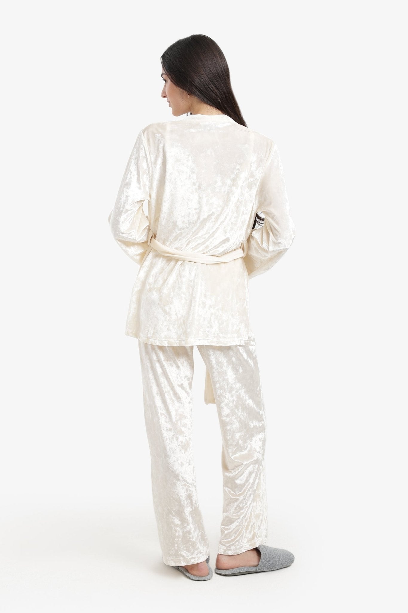 3 - Piece Velvet Pyjama Set - Carina - Babazzaro
