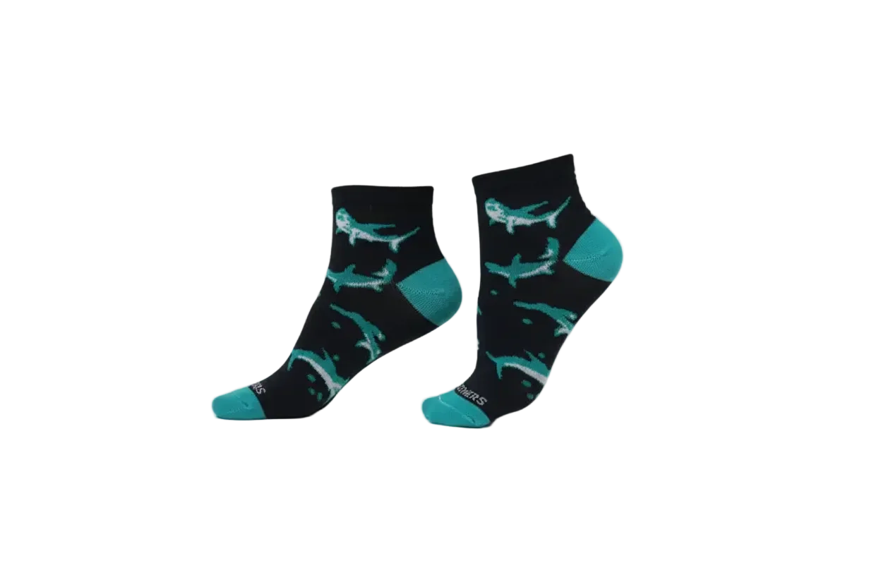 3 Feathers Ocean Design Cotton High Ankle Socks Free Size Fits 38 - 44 for Unisex 1