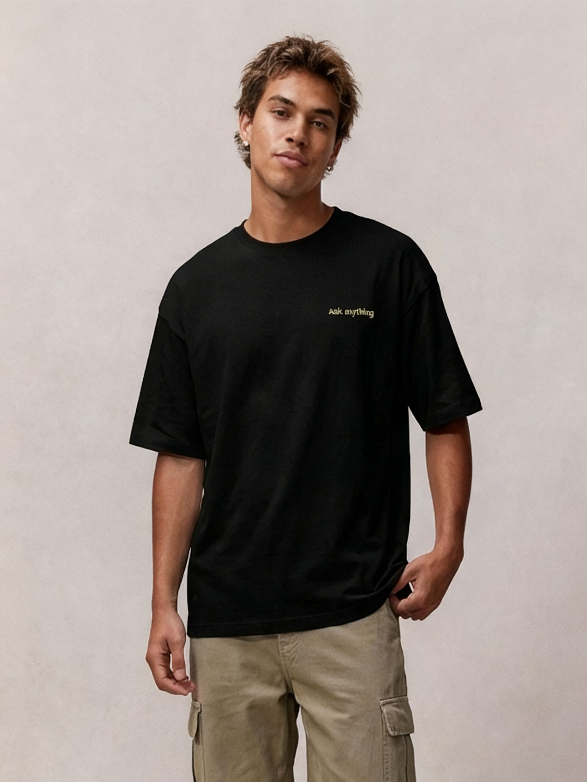 ChatGPT Men Unisex Oversized SS T-Shirt - Black - NAS Trends