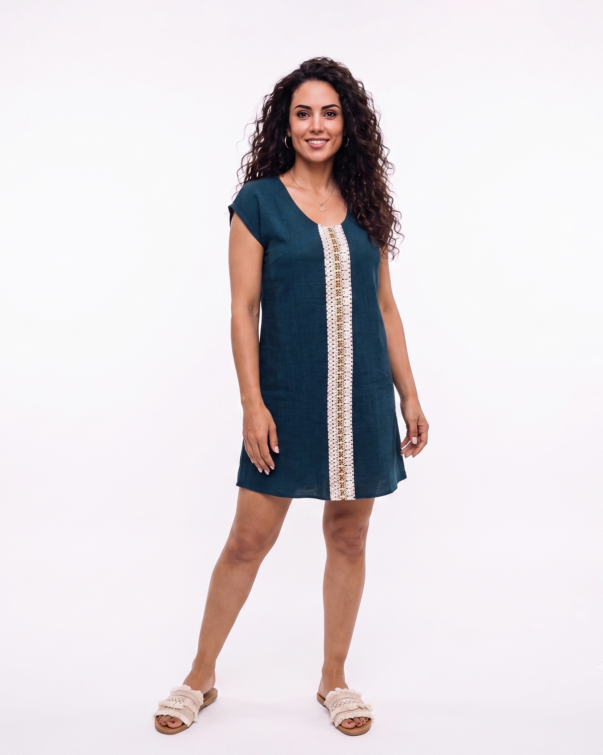 Linen Short Dress - Viva 3