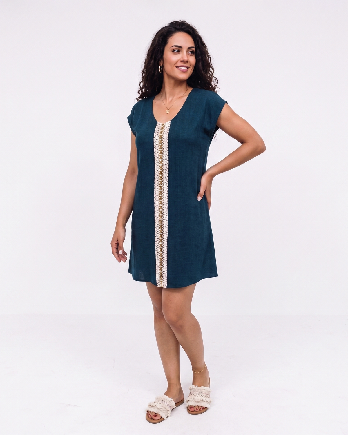 Linen Short Dress - Viva 5