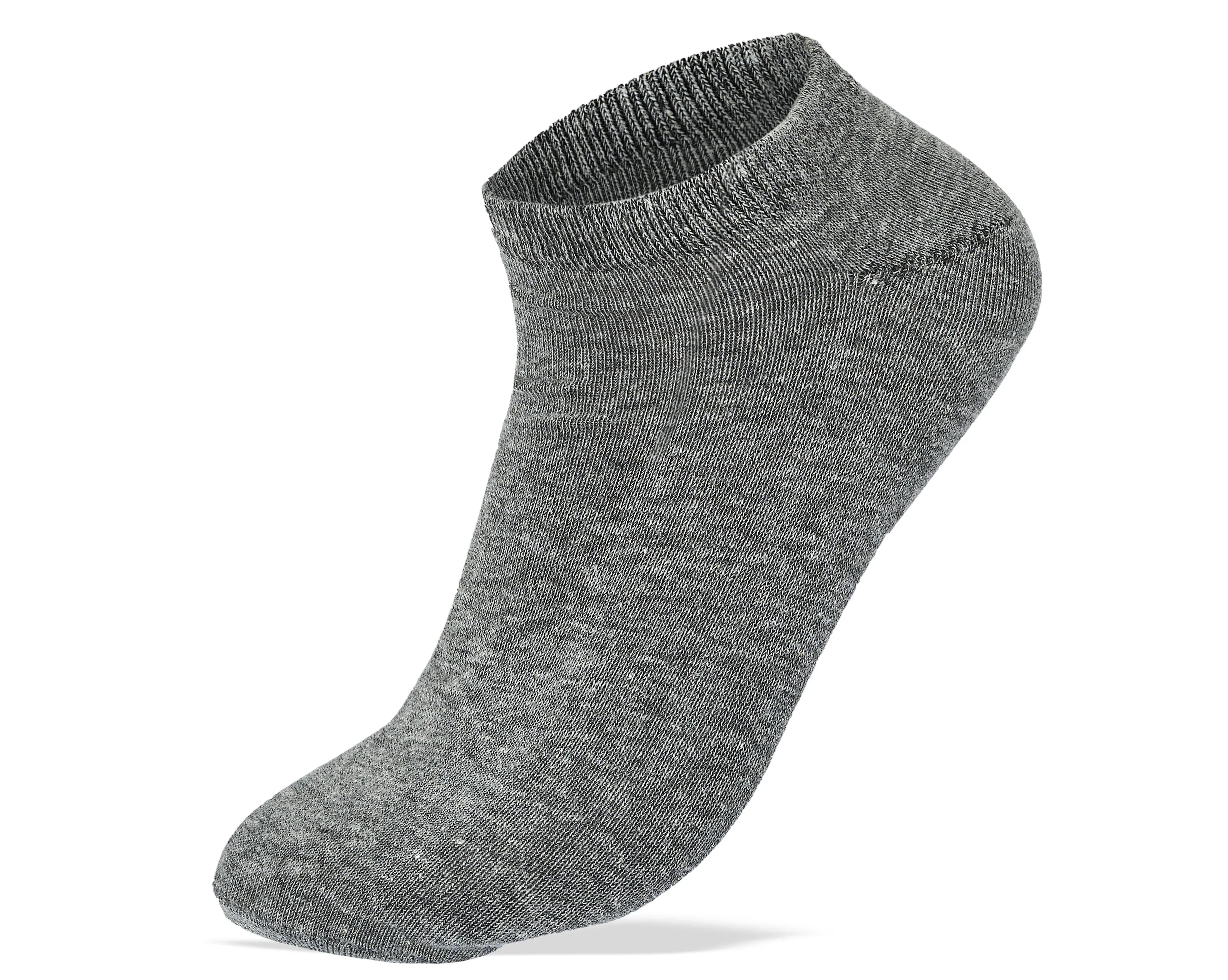 Sam Socks - Men Set Of 3 Ankle Plain Socks White-L.Gry-D.Gry 5