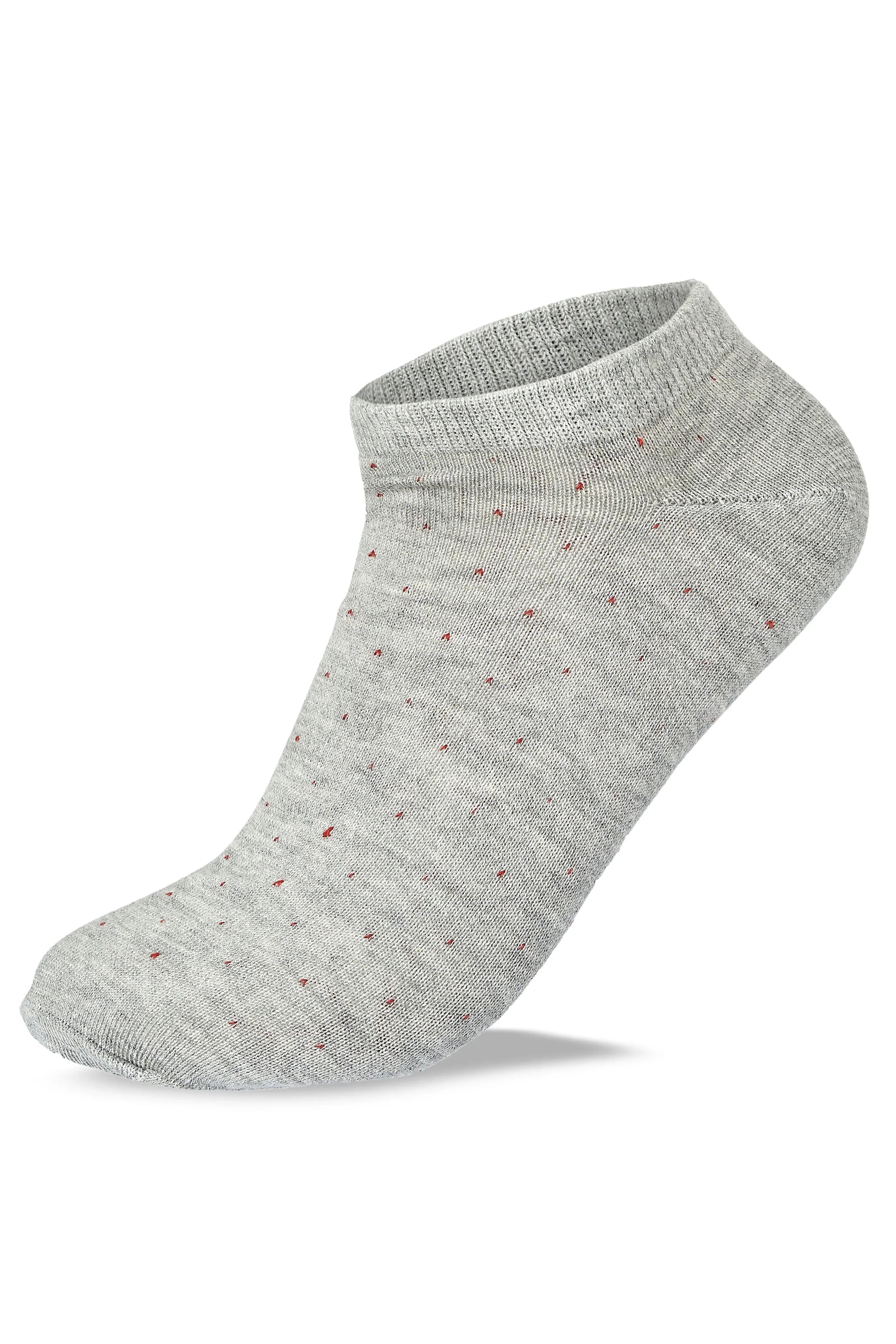 Sam Socks - Men Set Of 3 Ankle Dots Casual Socks Black-Grey-White 4