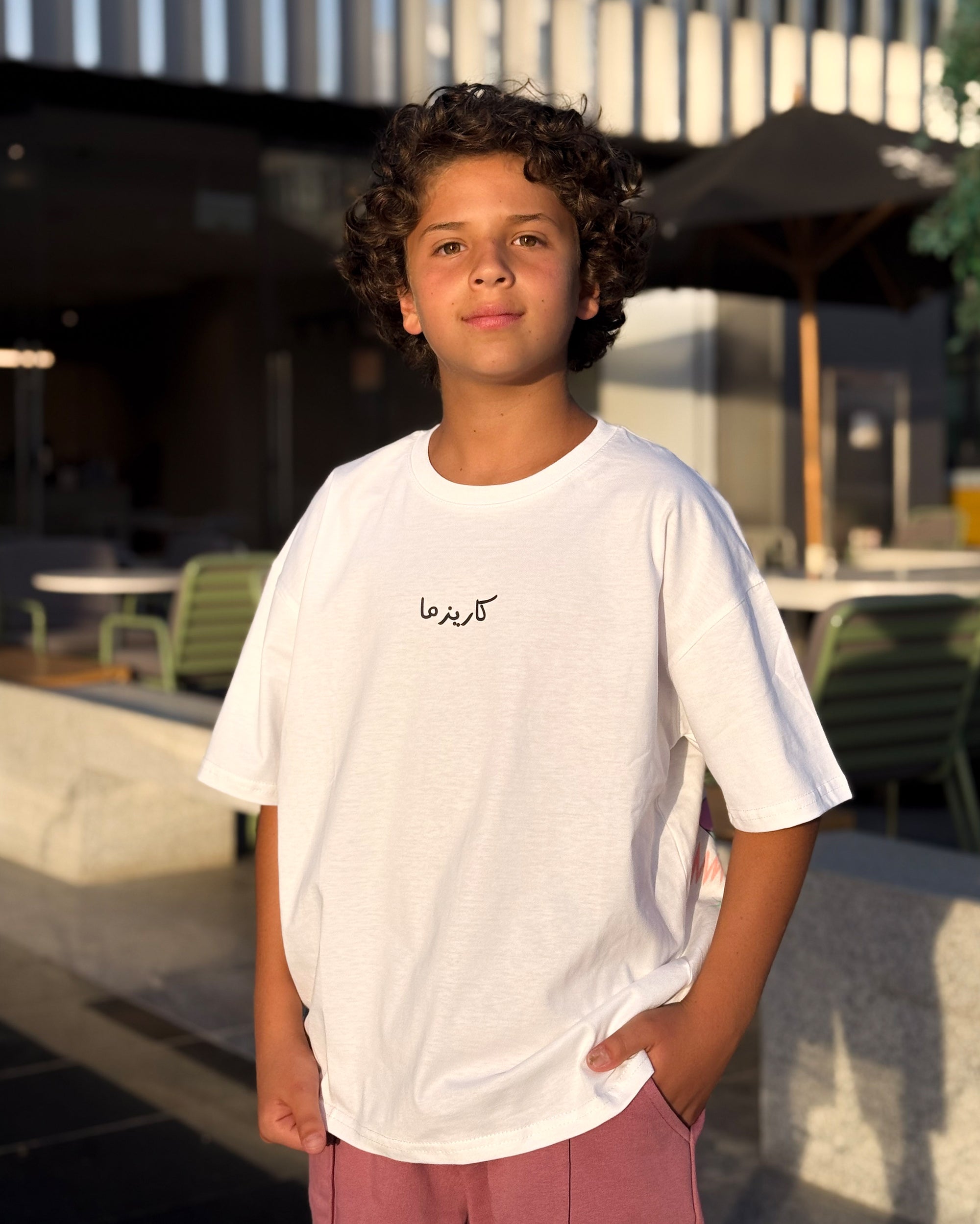 Karizma Boys Oversized SS T-Shirt - Off White - NAS Trends