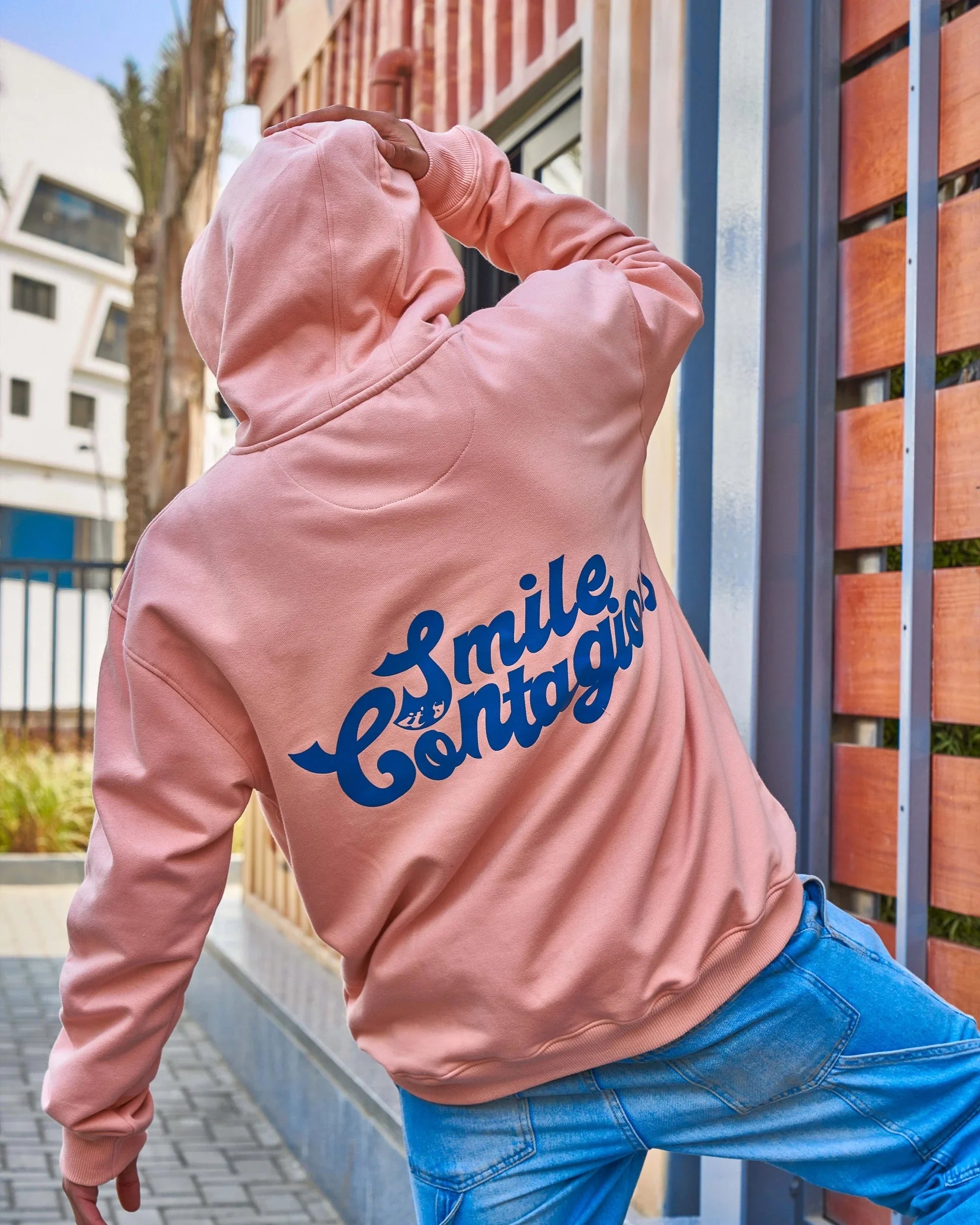 NAS Trends - Contagious Unisex Oversized Hoodie-Rose 1