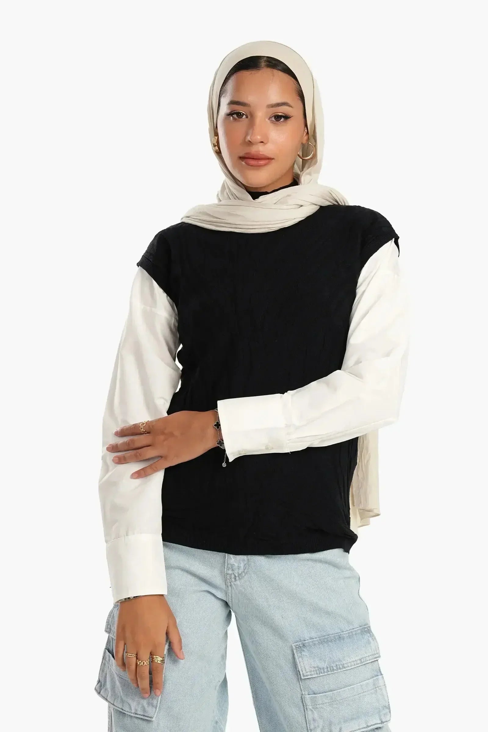 Carina - Wool Cape Sleeves Pullover 1