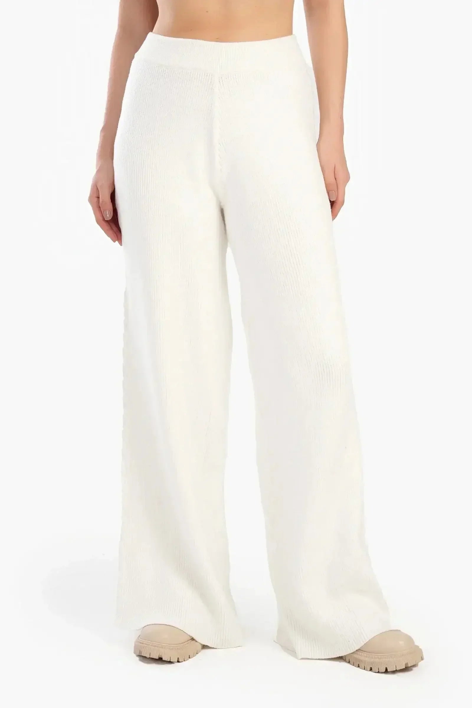 Carina - Ribbed Wool Lounge Pants 1