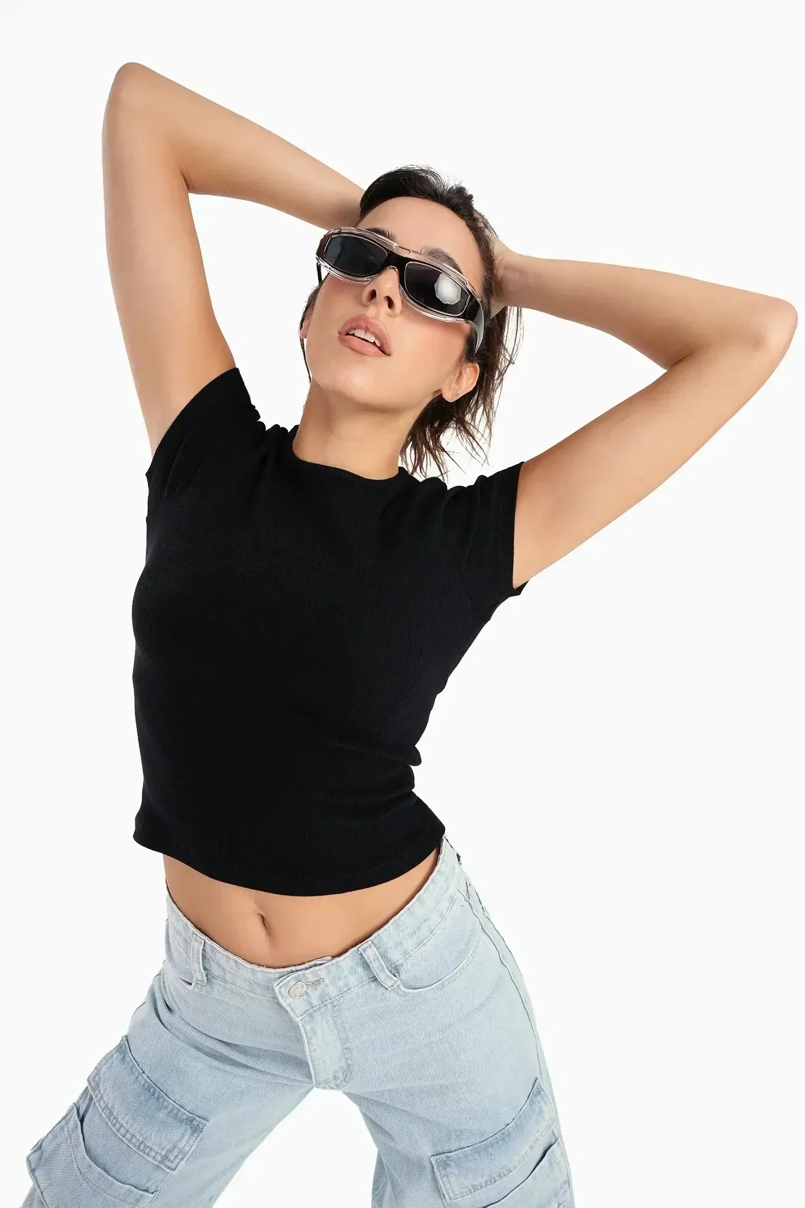Carina - Ribbed Round Neck Top 1