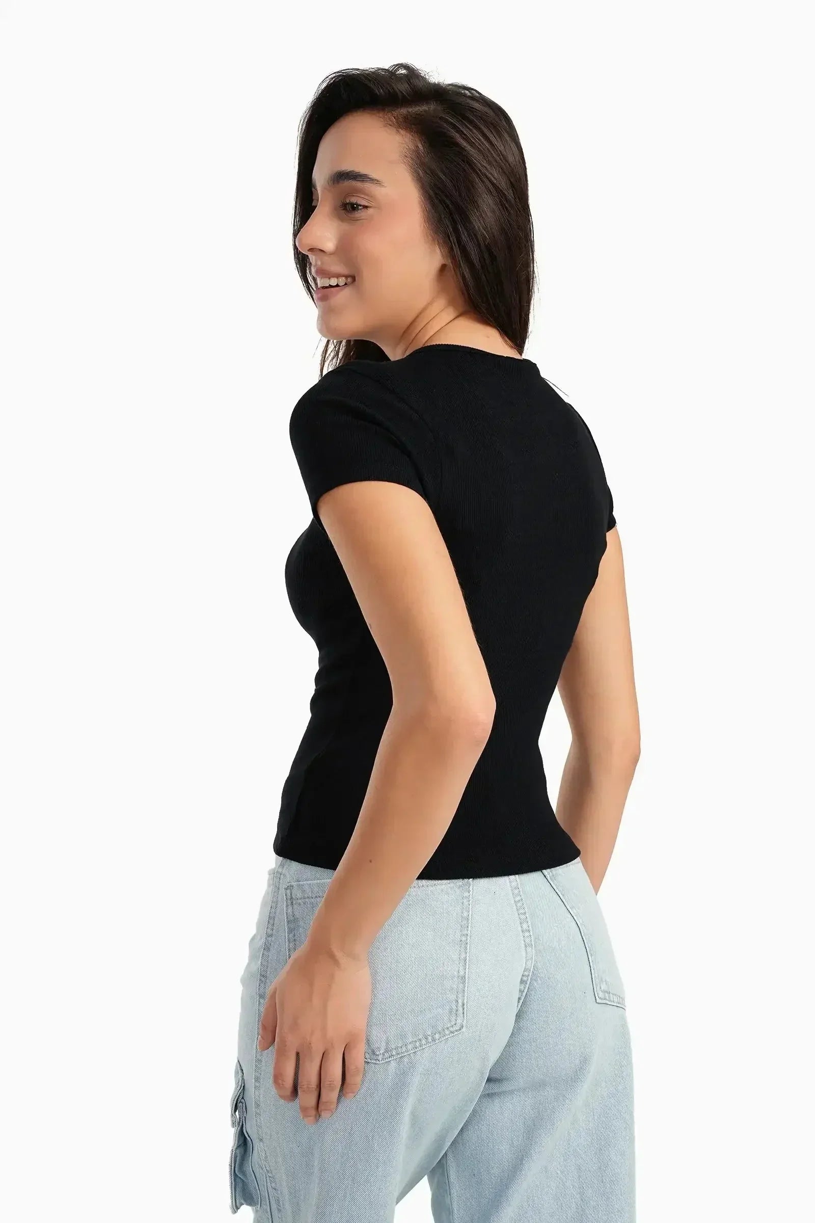 Carina - Ribbed Round Neck Top 4