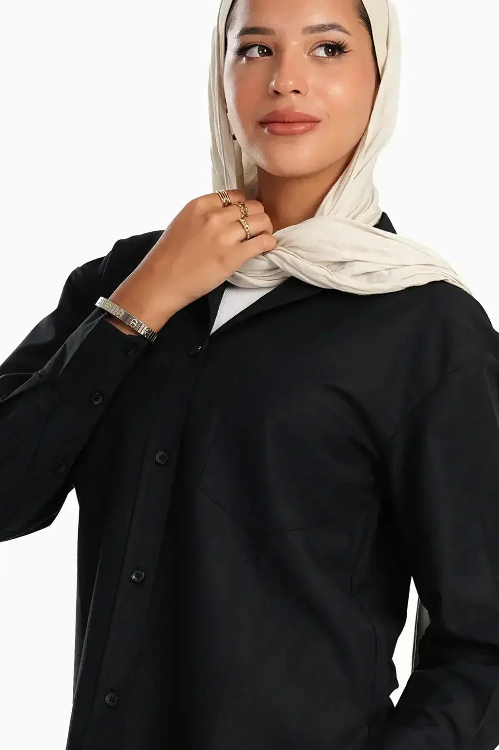 Carina - Cotton Blend Collared Shirt 2