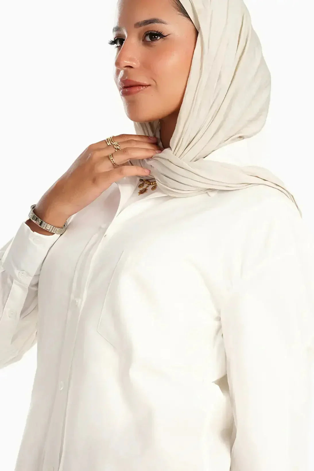 Carina - Cotton Blend Collared Shirt 4