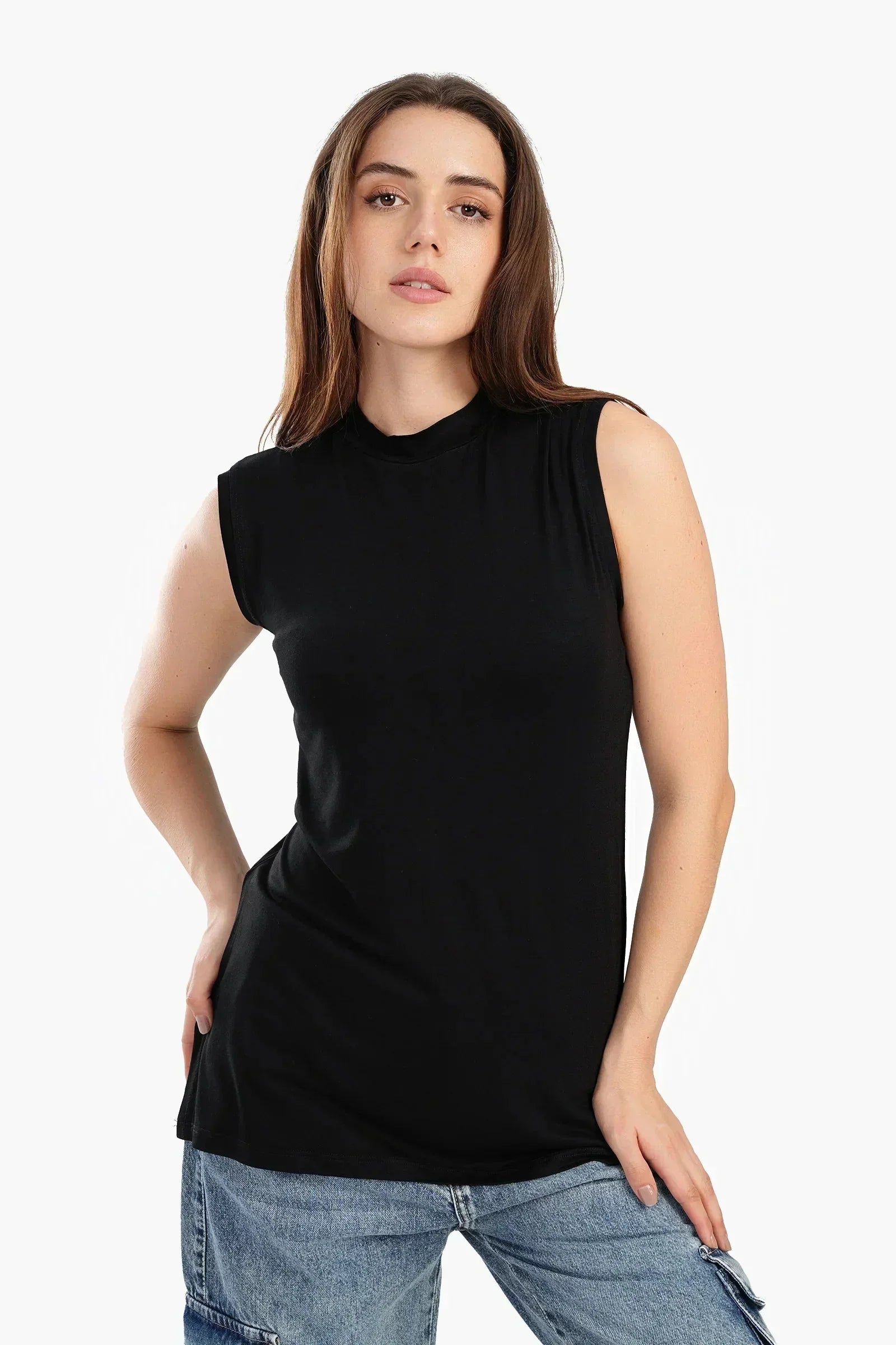 Carina - Sleek Viscose Sleeveless Top 4