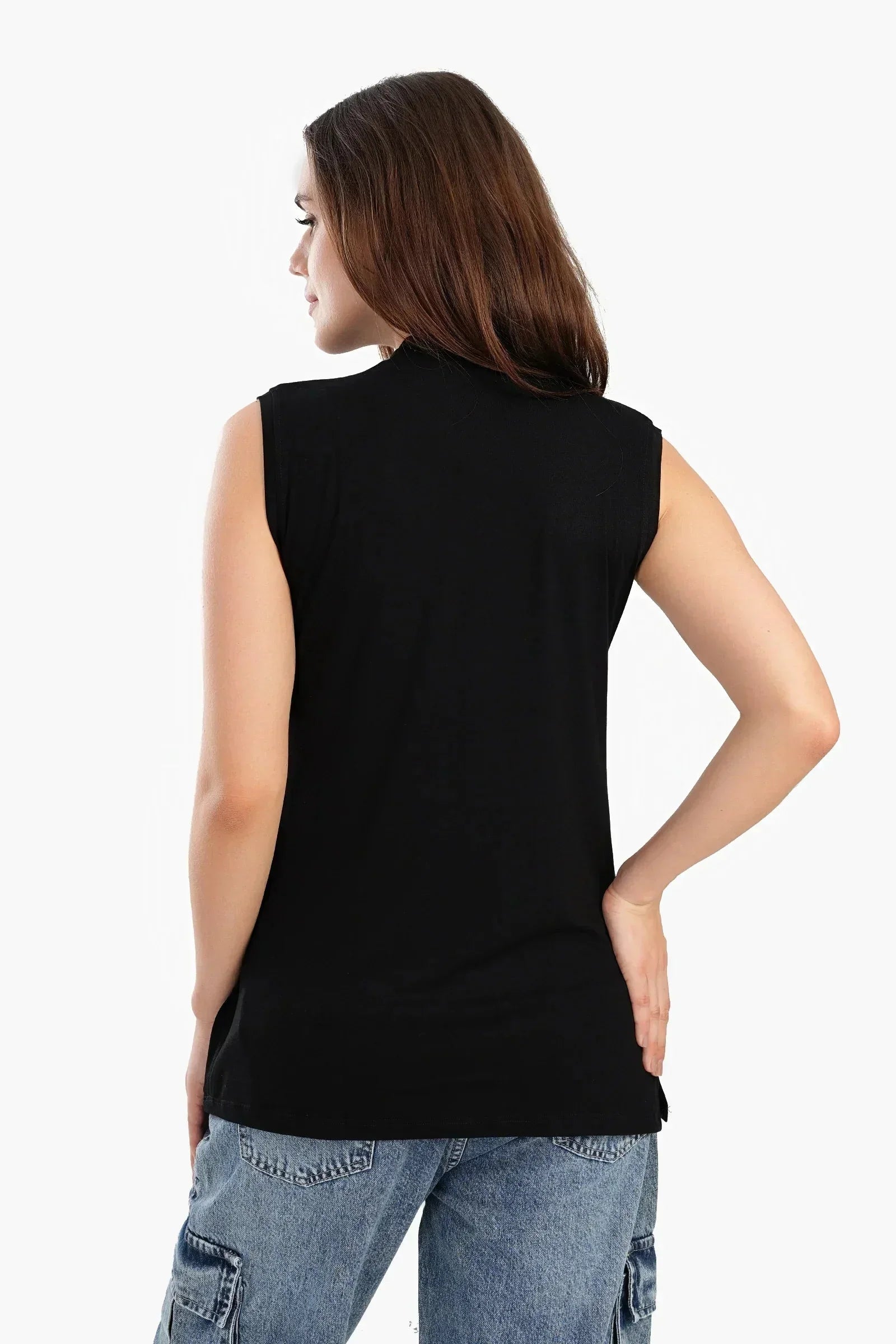 Carina - Sleek Viscose Sleeveless Top 5