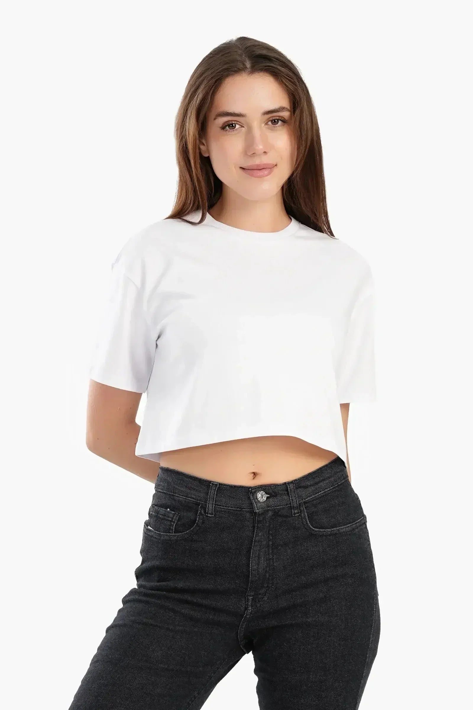 Carina - Trendy Cropped Half-Sleeve Top 5