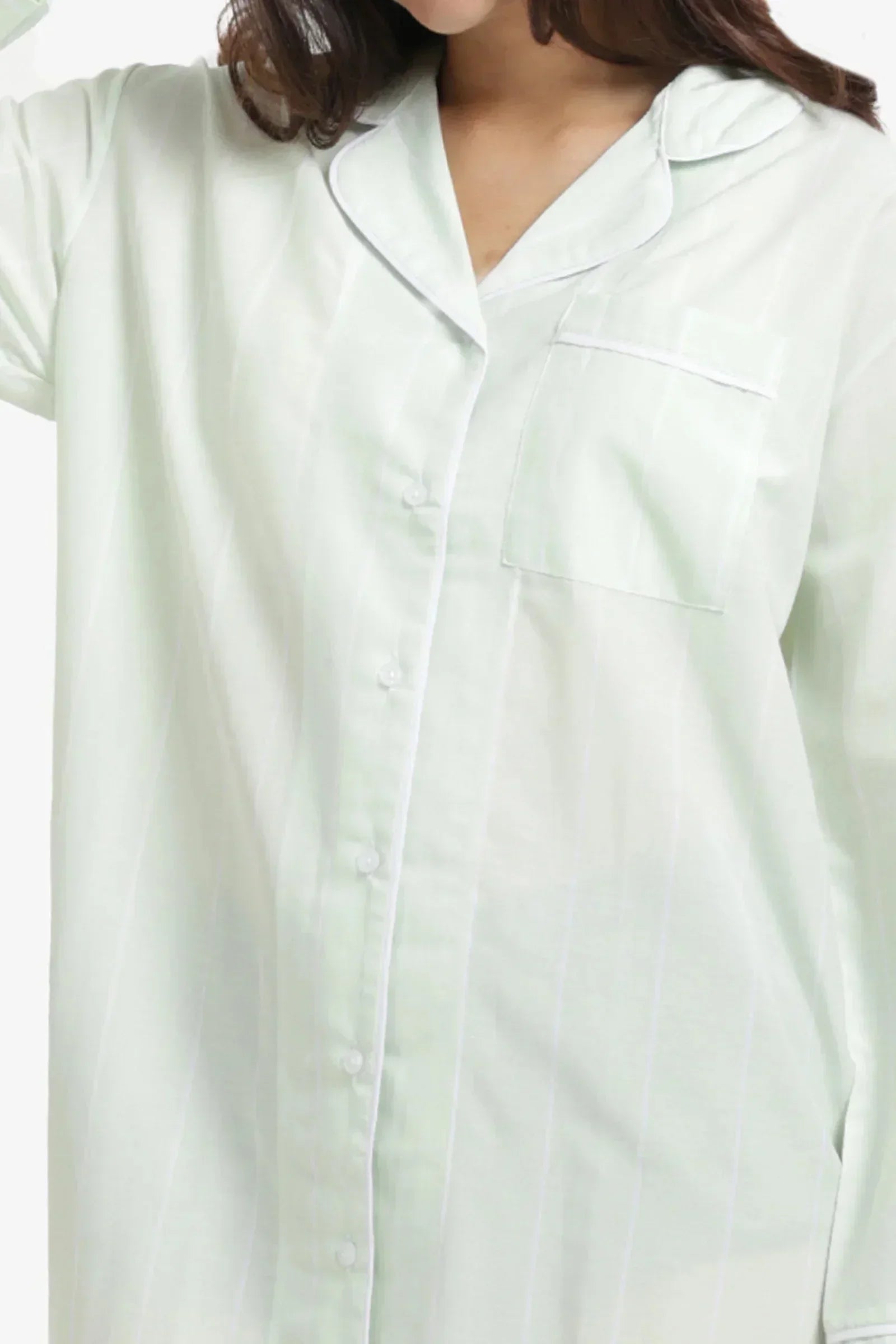 Carina - Cozy Cotton Striped Nightgown 11