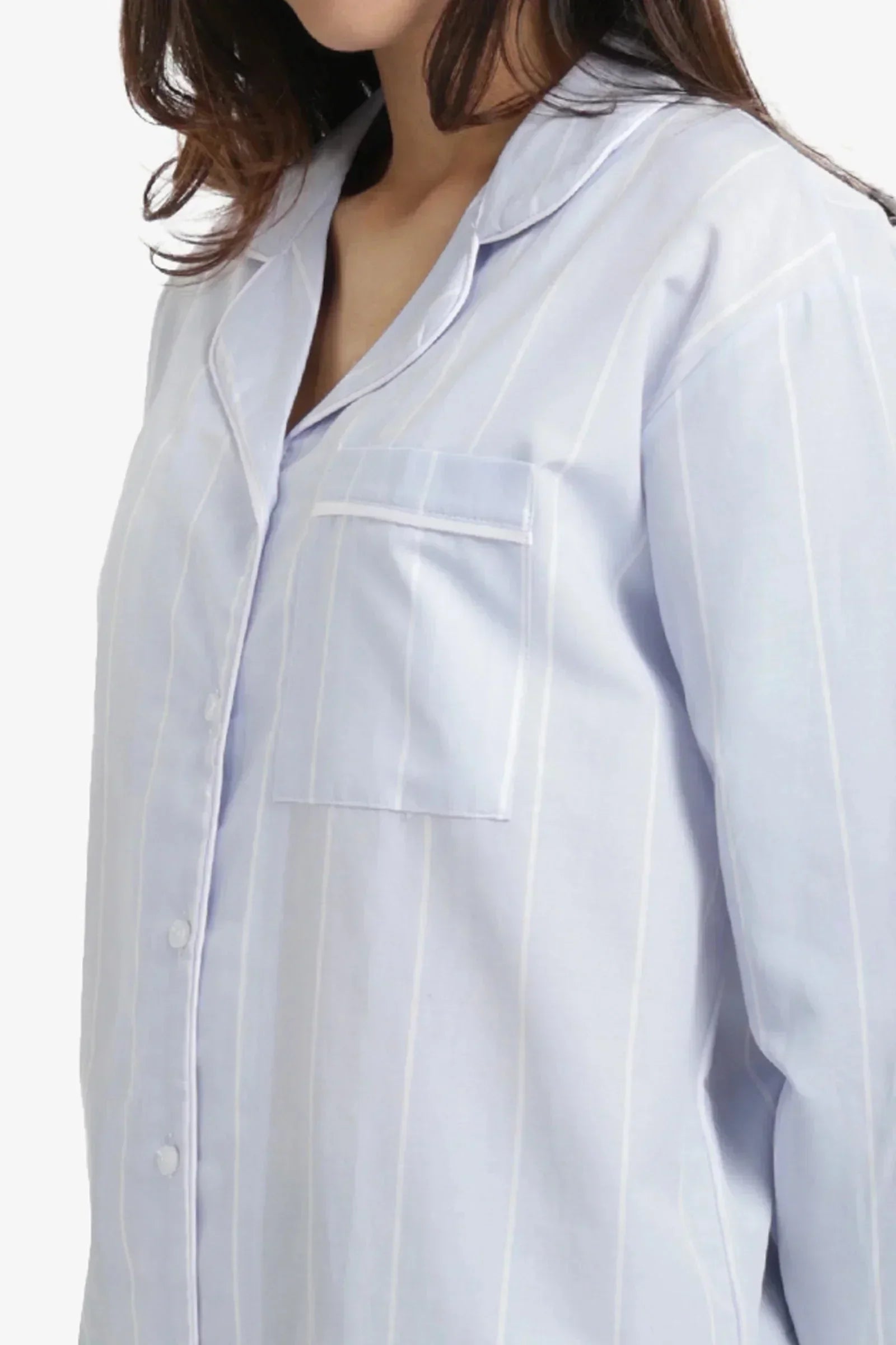 Carina - Cozy Cotton Striped Nightgown 7